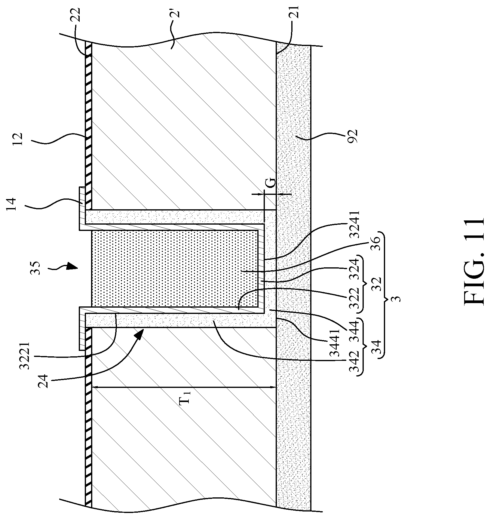 Patent US11784111 Figure 11 – Semiconductor device and method for manufacturing the same