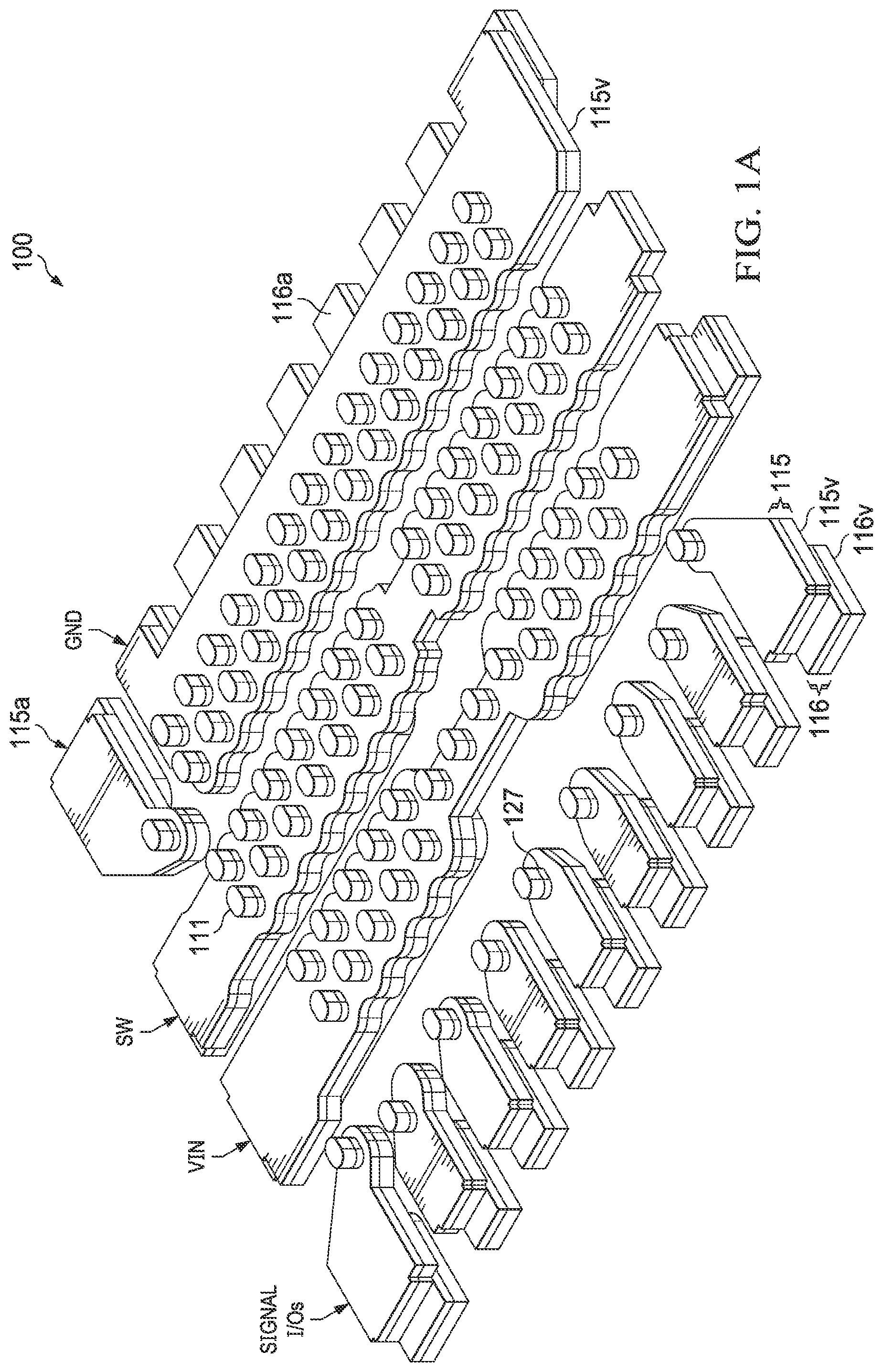 Patent US11784113 Figure 1 – Multilayer package substrate with stress buffer