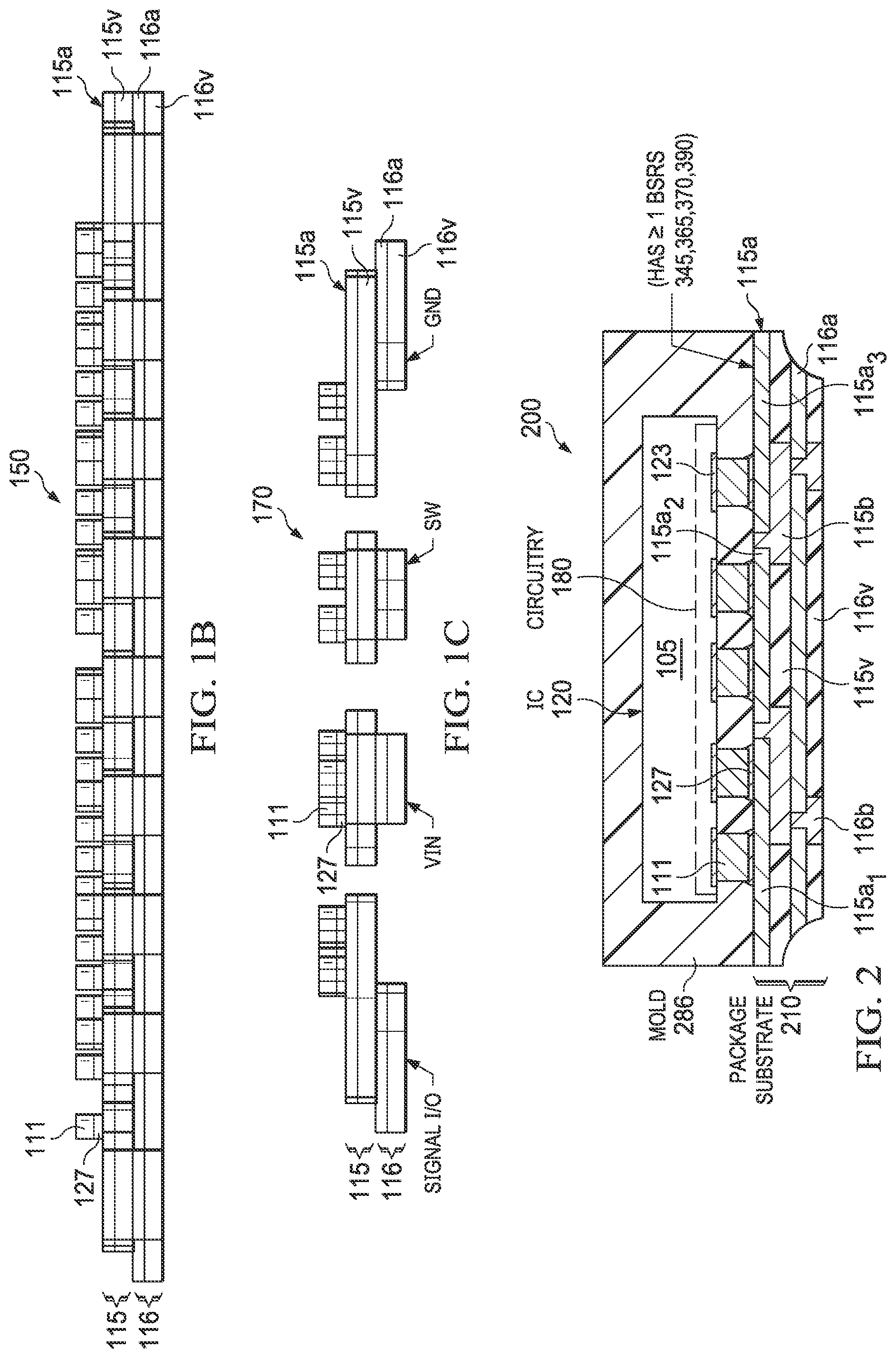 Patent US11784113 Figure 2 – Multilayer package substrate with stress buffer