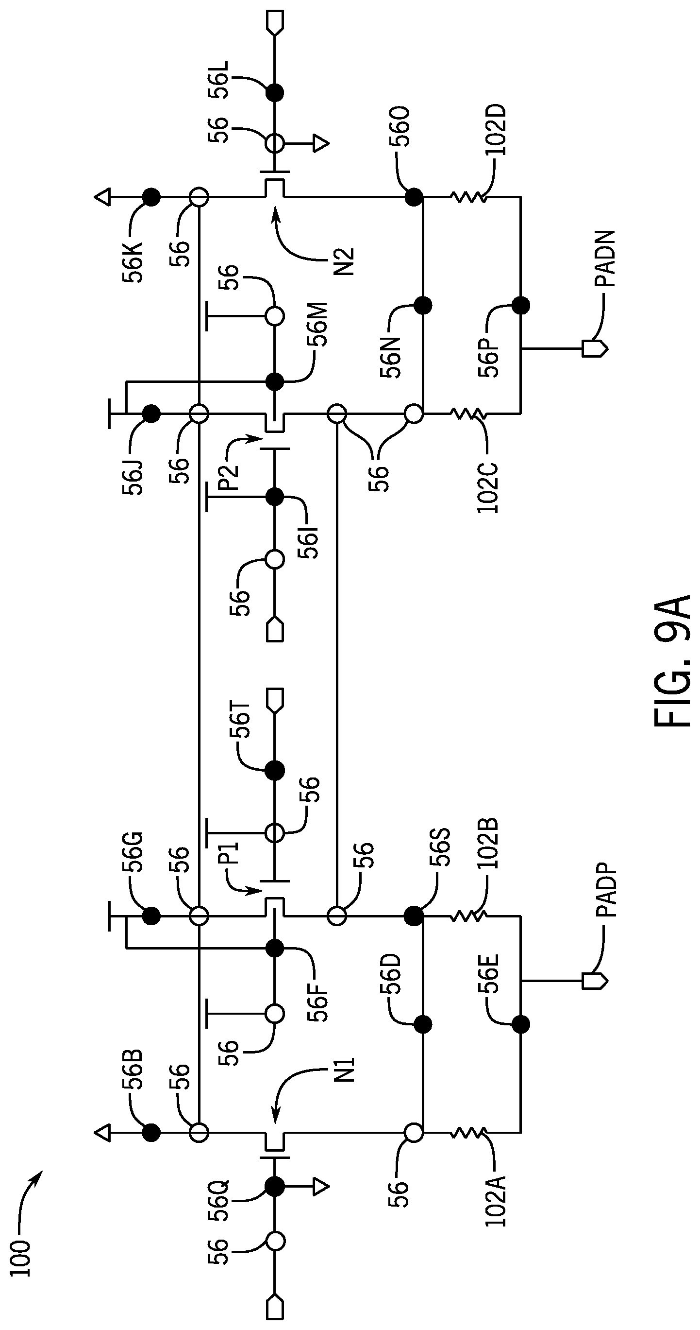 Patent US11784118 Figure 9 – On-die termination (ODT) circuit configurable with via layer to support multiple standards