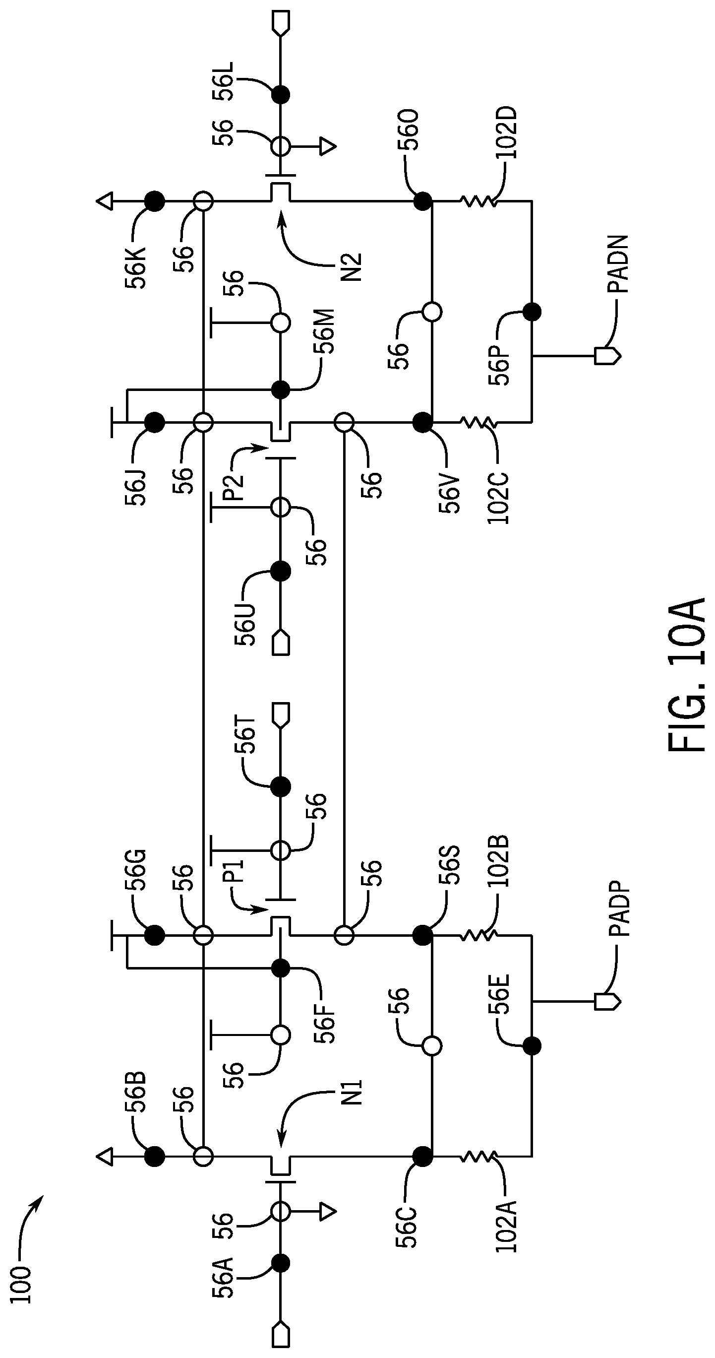 Patent US11784118 Figure 11 – On-die termination (ODT) circuit configurable with via layer to support multiple standards