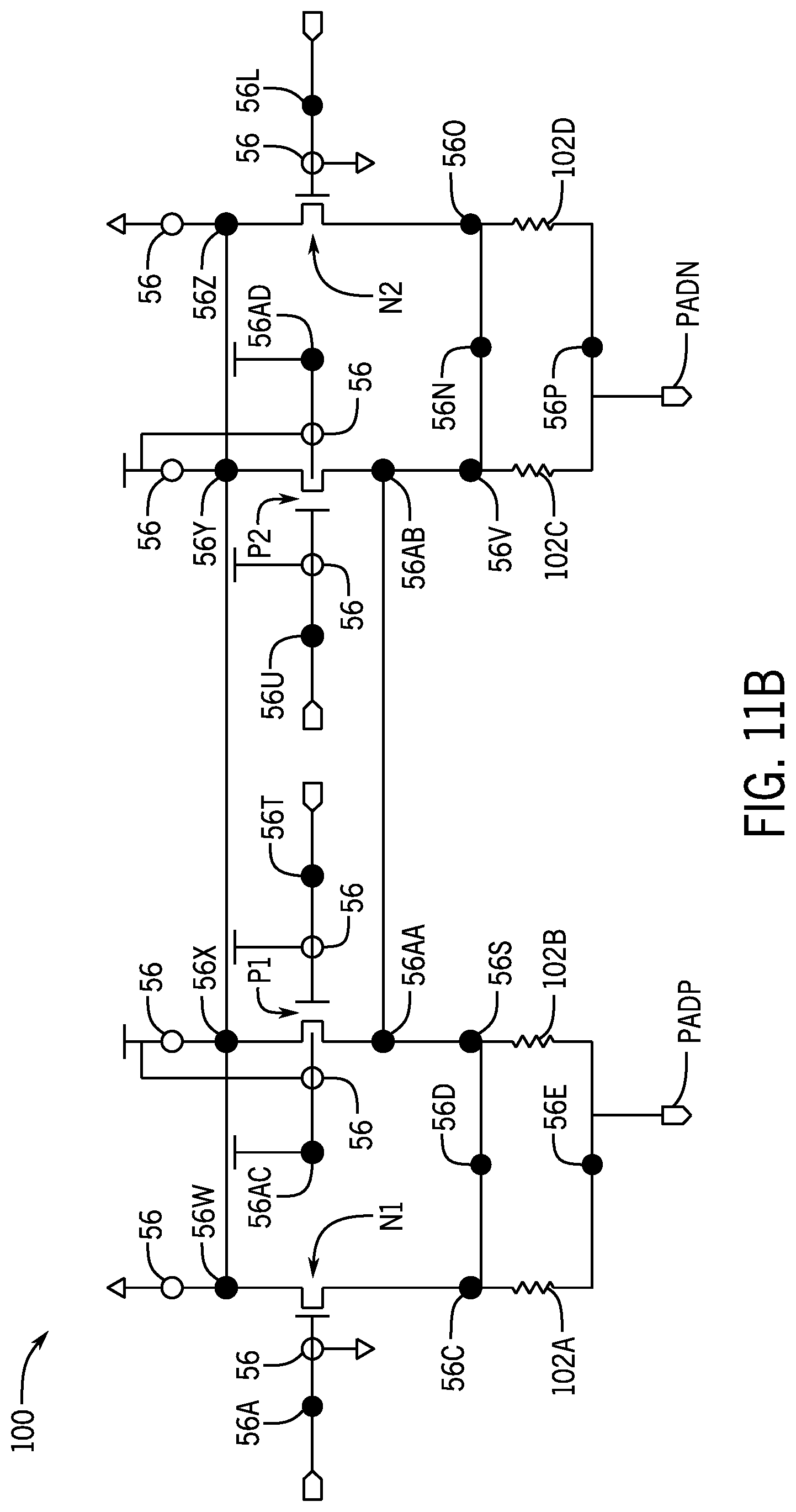Patent US11784118 Figure 14 – On-die termination (ODT) circuit configurable with via layer to support multiple standards