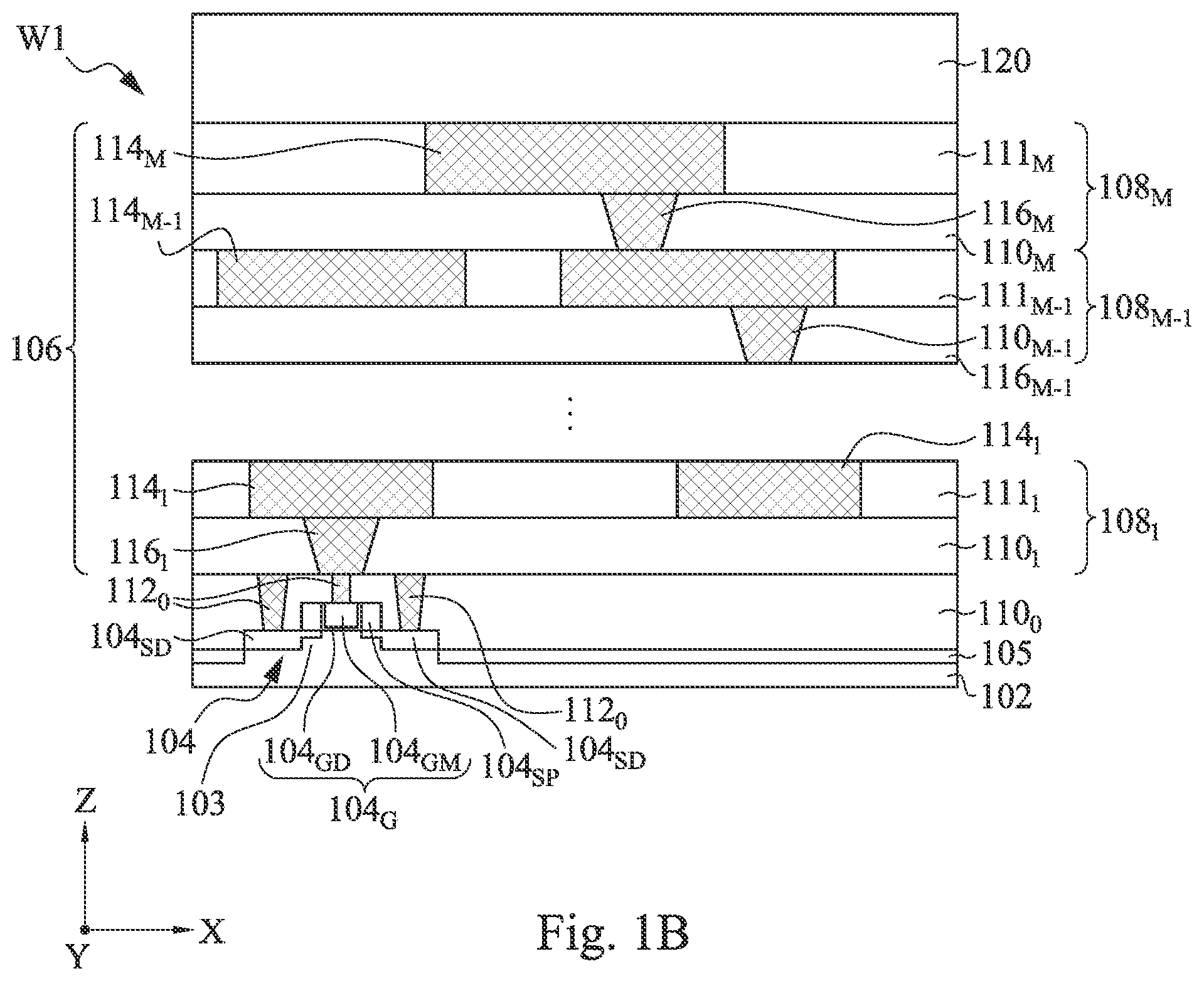 Patent US11784119 Figure 2 – Three dimensional integrated circuit and fabrication thereof