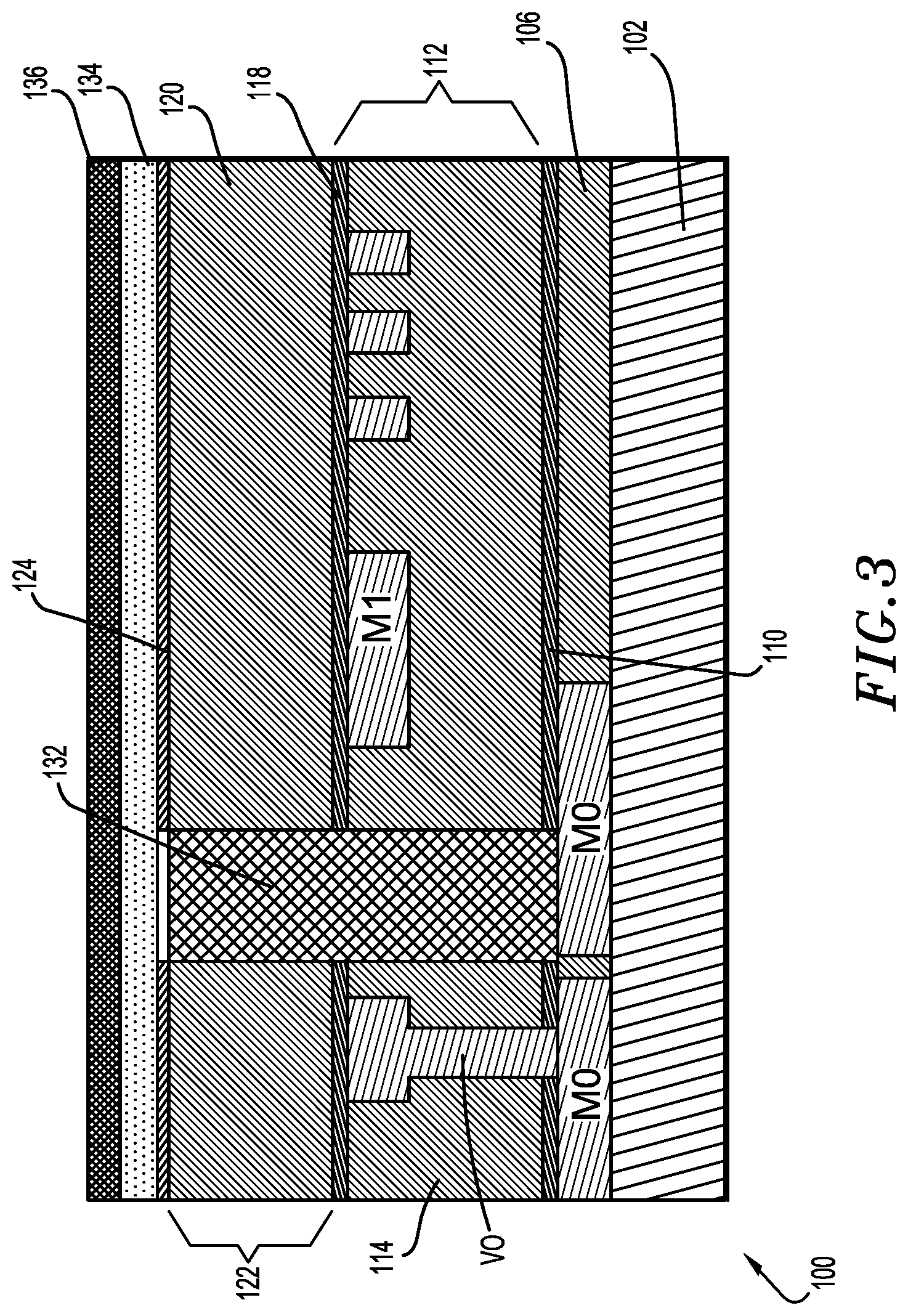 Patent US11784120 Figure 3 – Metal via structure
