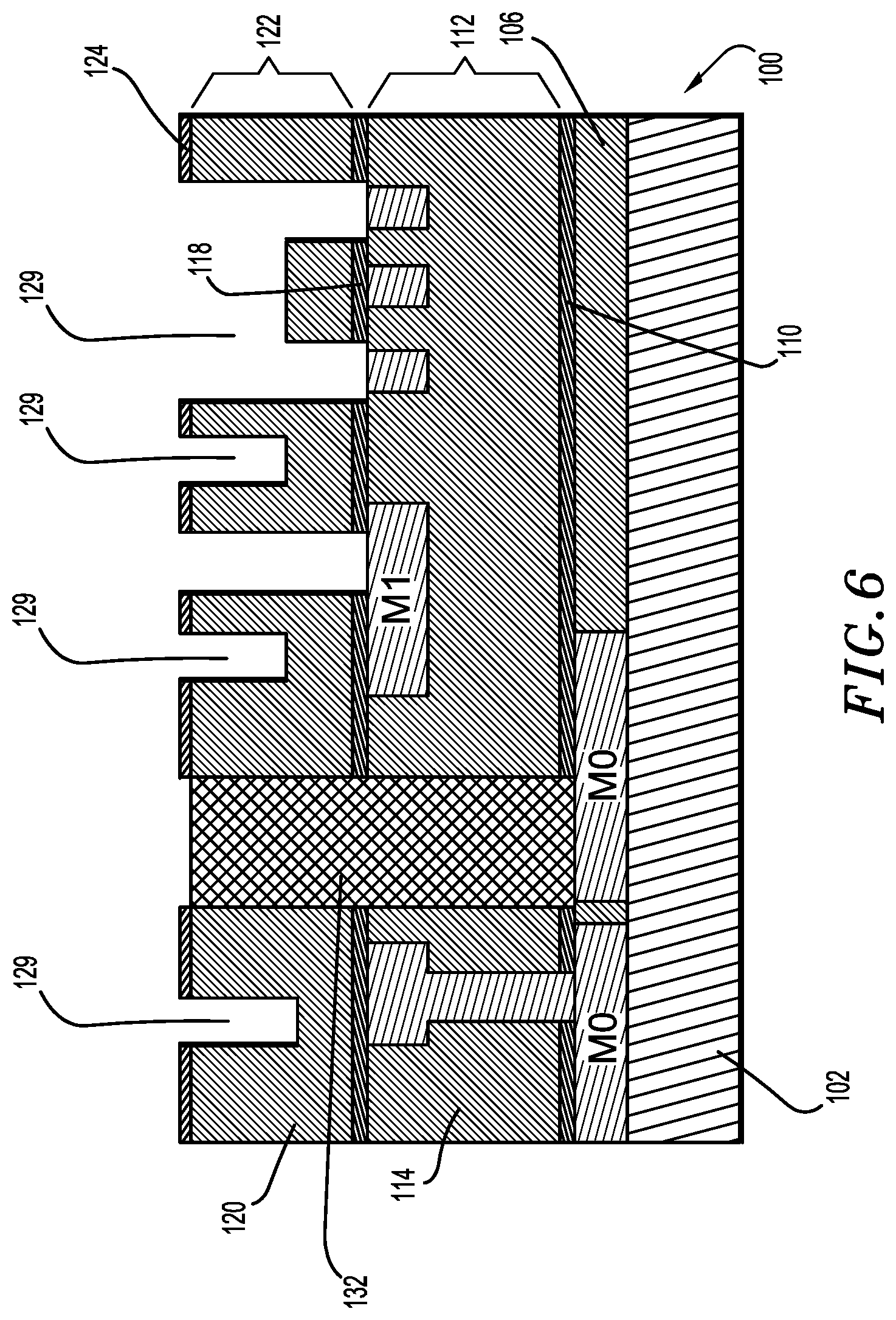 Patent US11784120 Figure 6 – Metal via structure