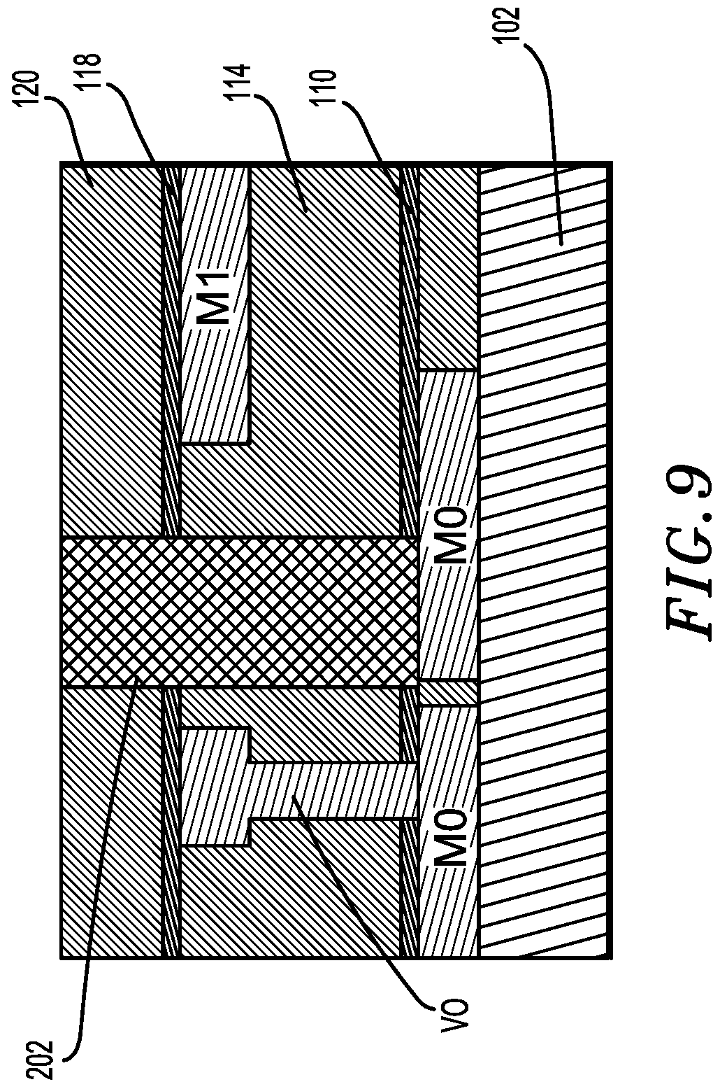 Patent US11784120 Figure 9 – Metal via structure