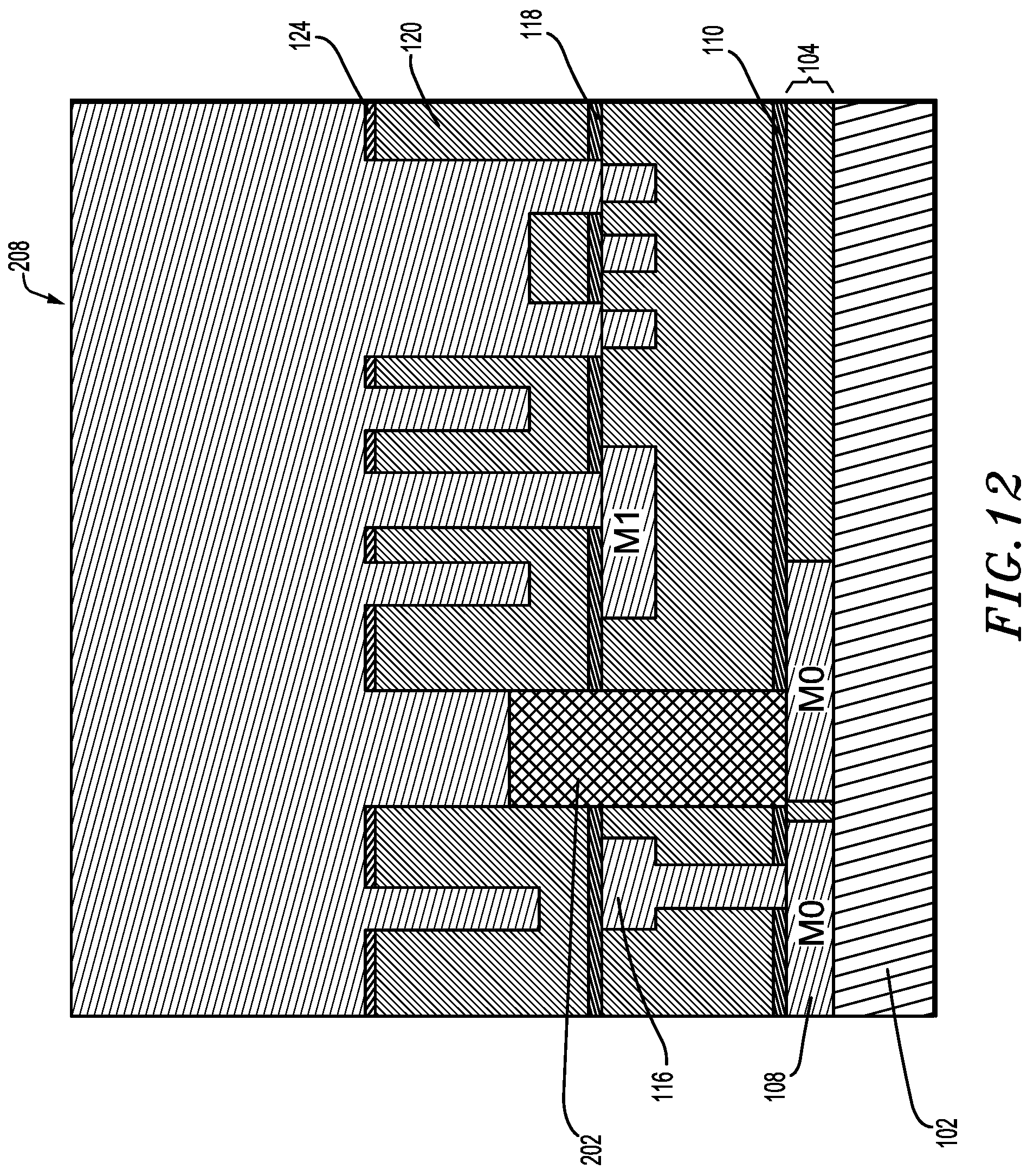 Patent US11784120 Figure 12 – Metal via structure