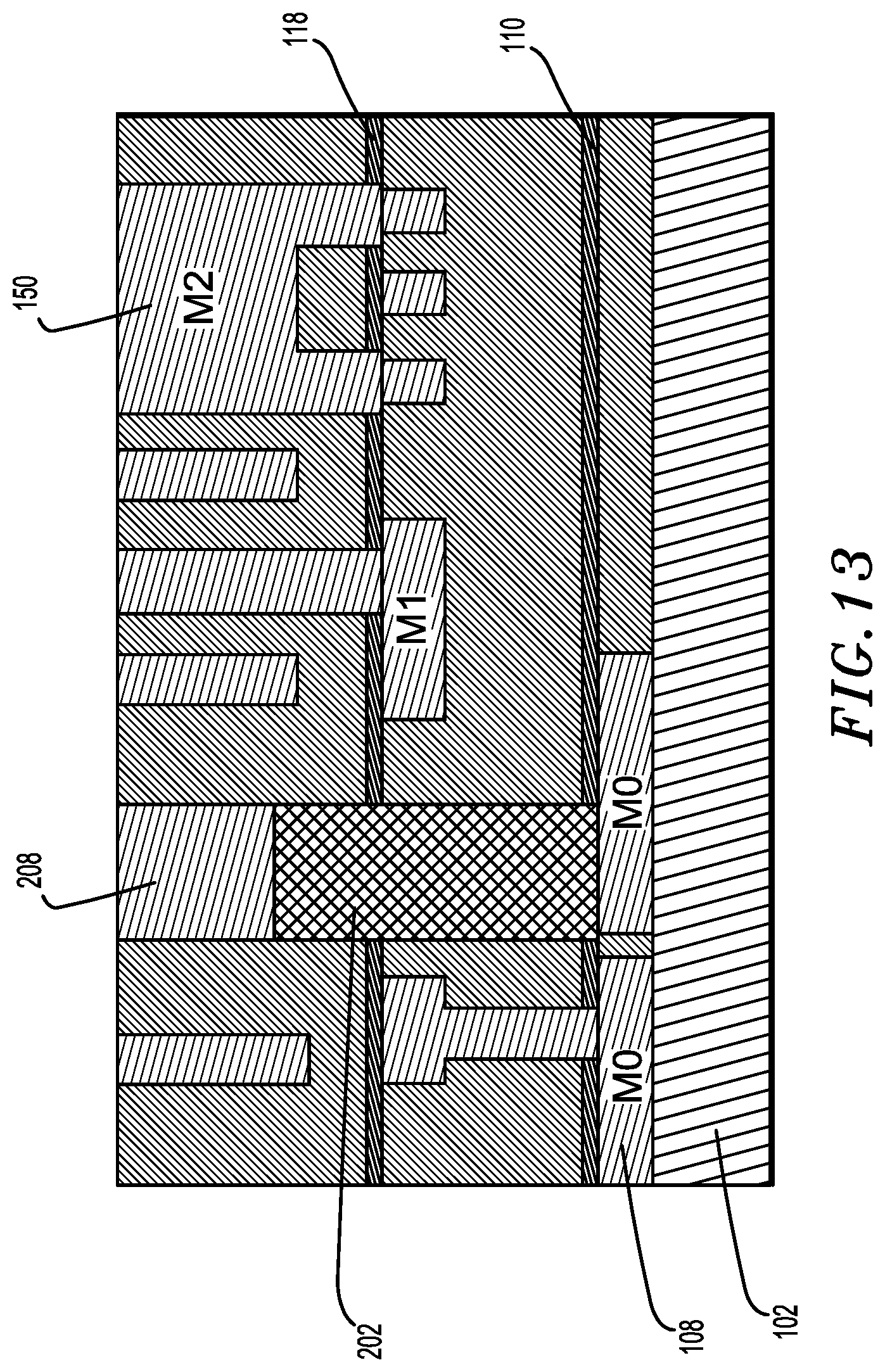 Patent US11784120 Figure 13 – Metal via structure