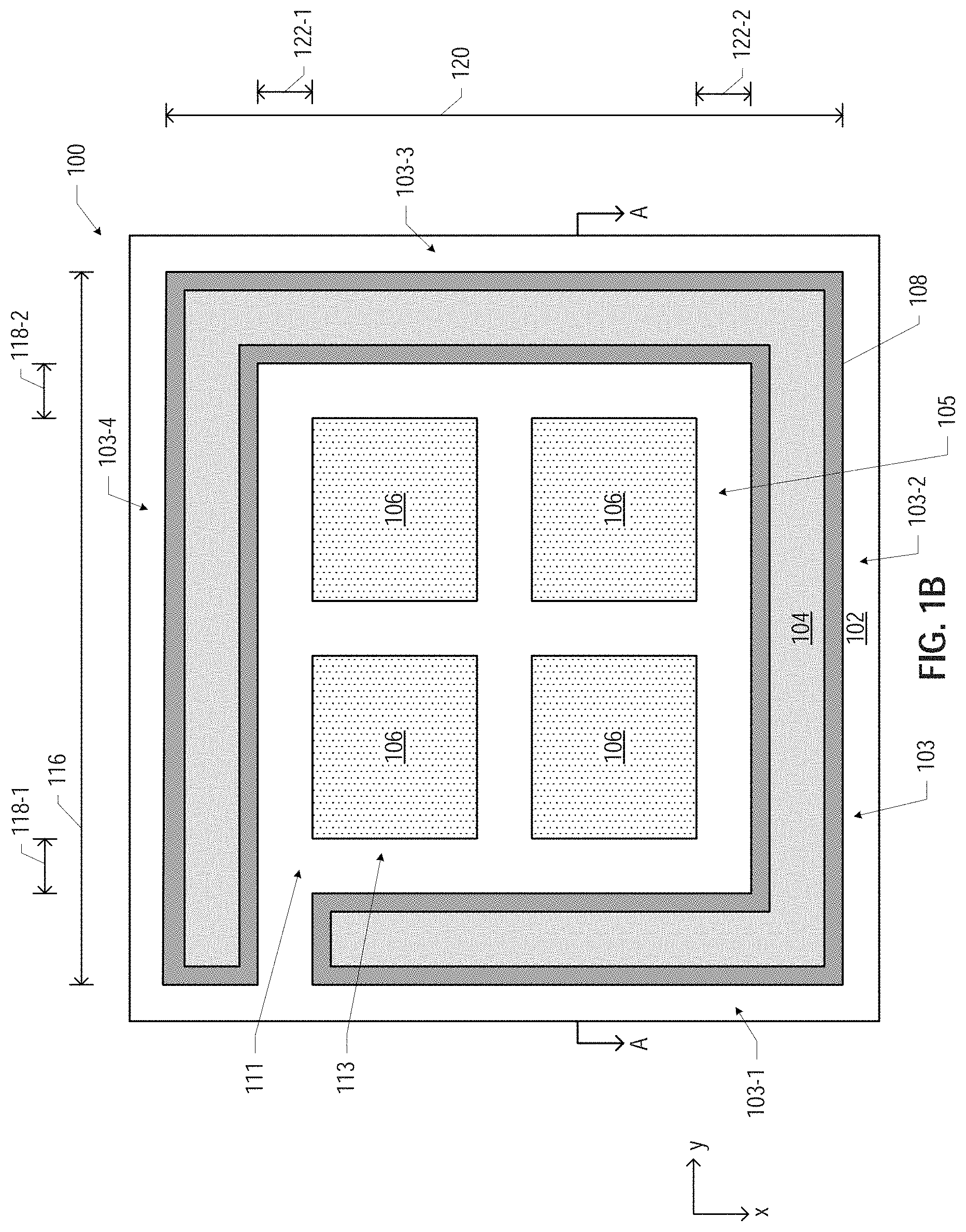 Patent US11784121 Figure 2 – Integrated circuit components with dummy structures