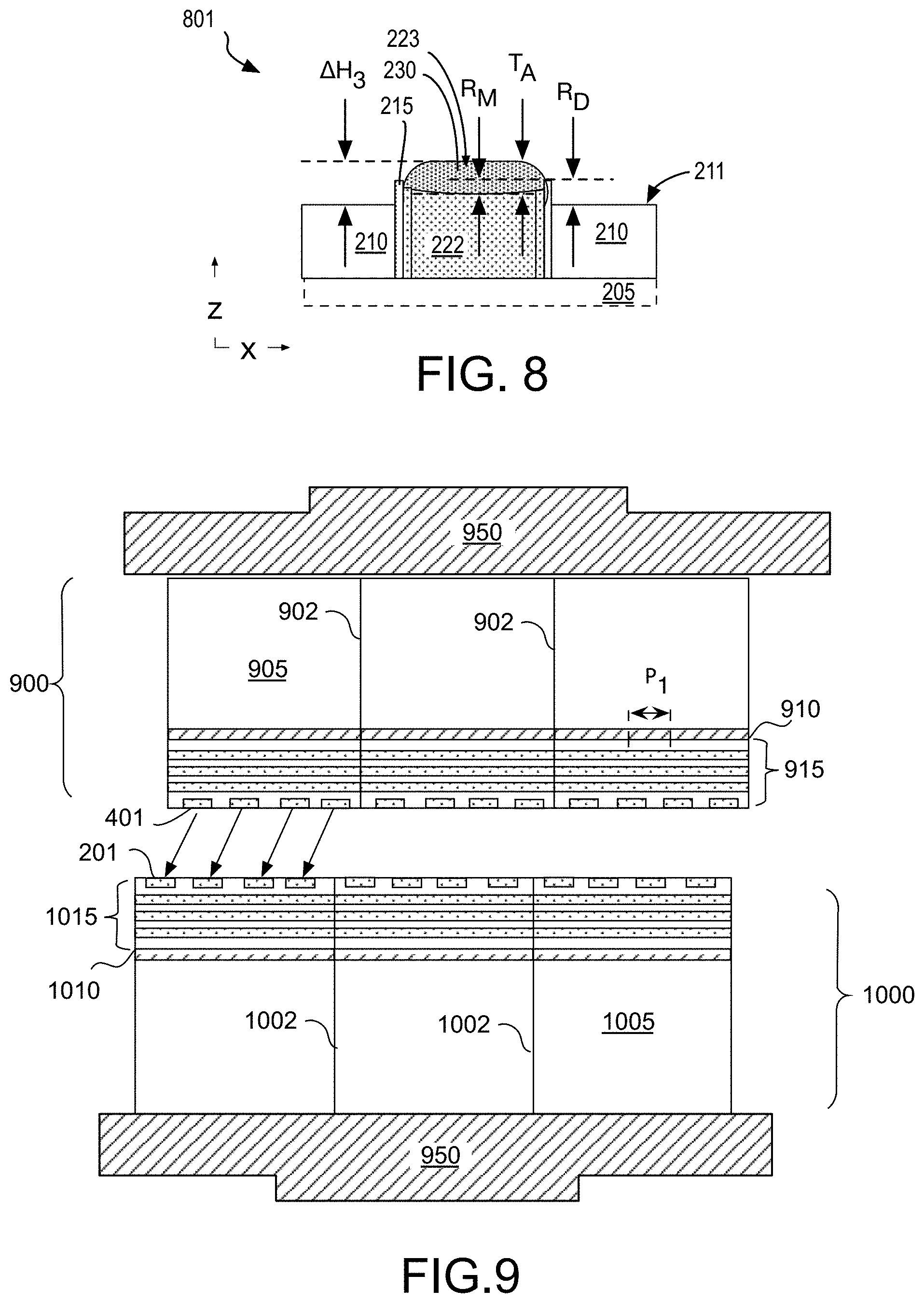 Patent US11784123 Figure 6 – Methods and structures for improved electrical contact between bonded integrated circuit interfaces