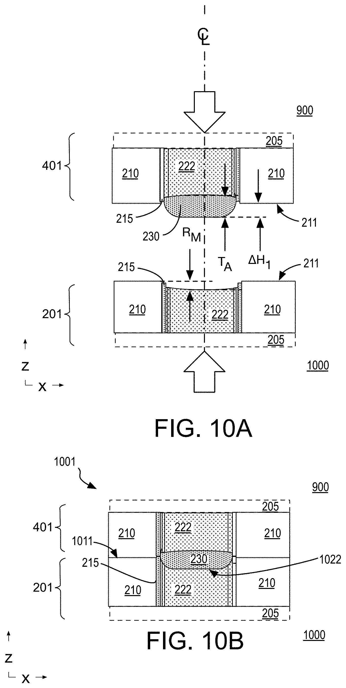 Patent US11784123 Figure 7 – Methods and structures for improved electrical contact between bonded integrated circuit interfaces