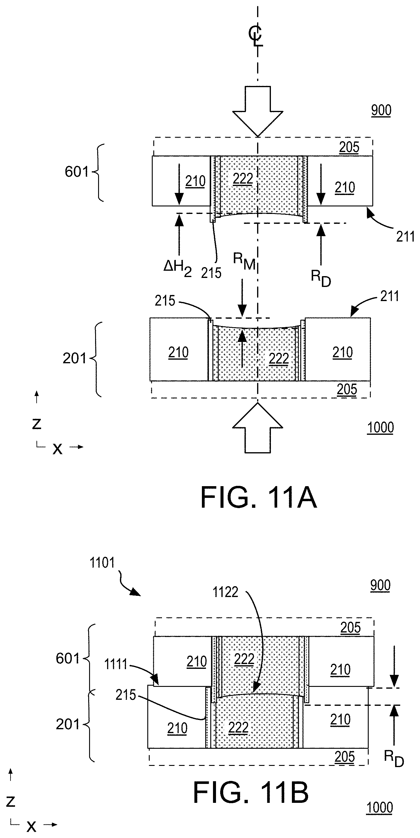 Patent US11784123 Figure 8 – Methods and structures for improved electrical contact between bonded integrated circuit interfaces