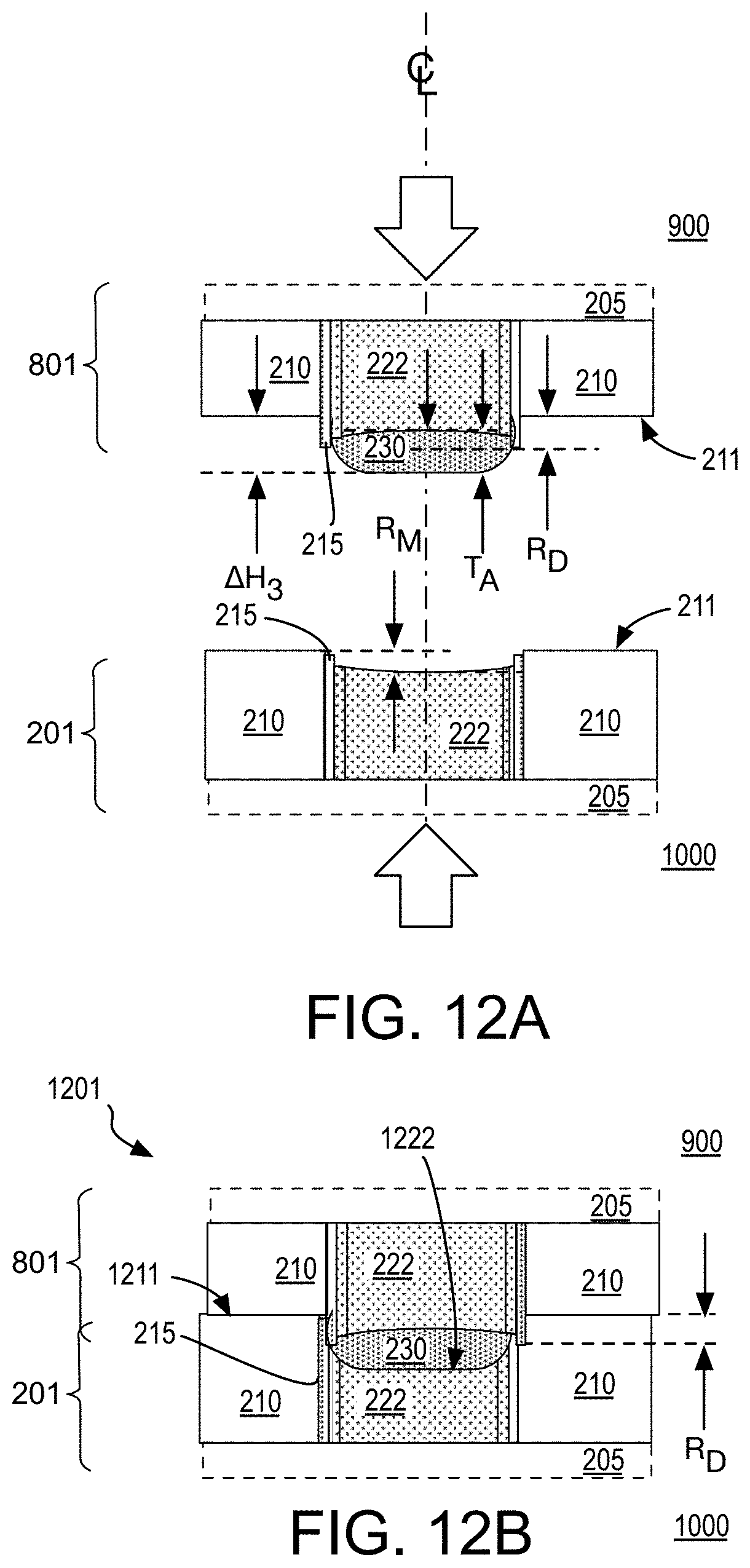 Patent US11784123 Figure 9 – Methods and structures for improved electrical contact between bonded integrated circuit interfaces