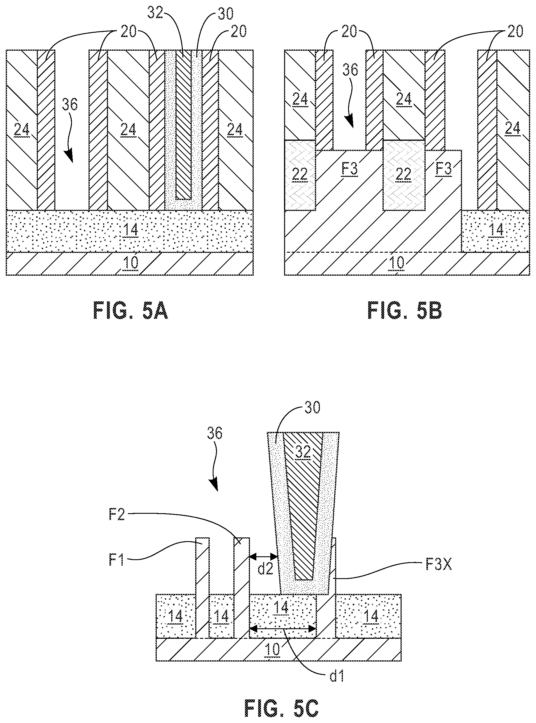 Patent US11784125 Figure 5 – Wrap around cross-couple contact structure with enhanced gate contact size