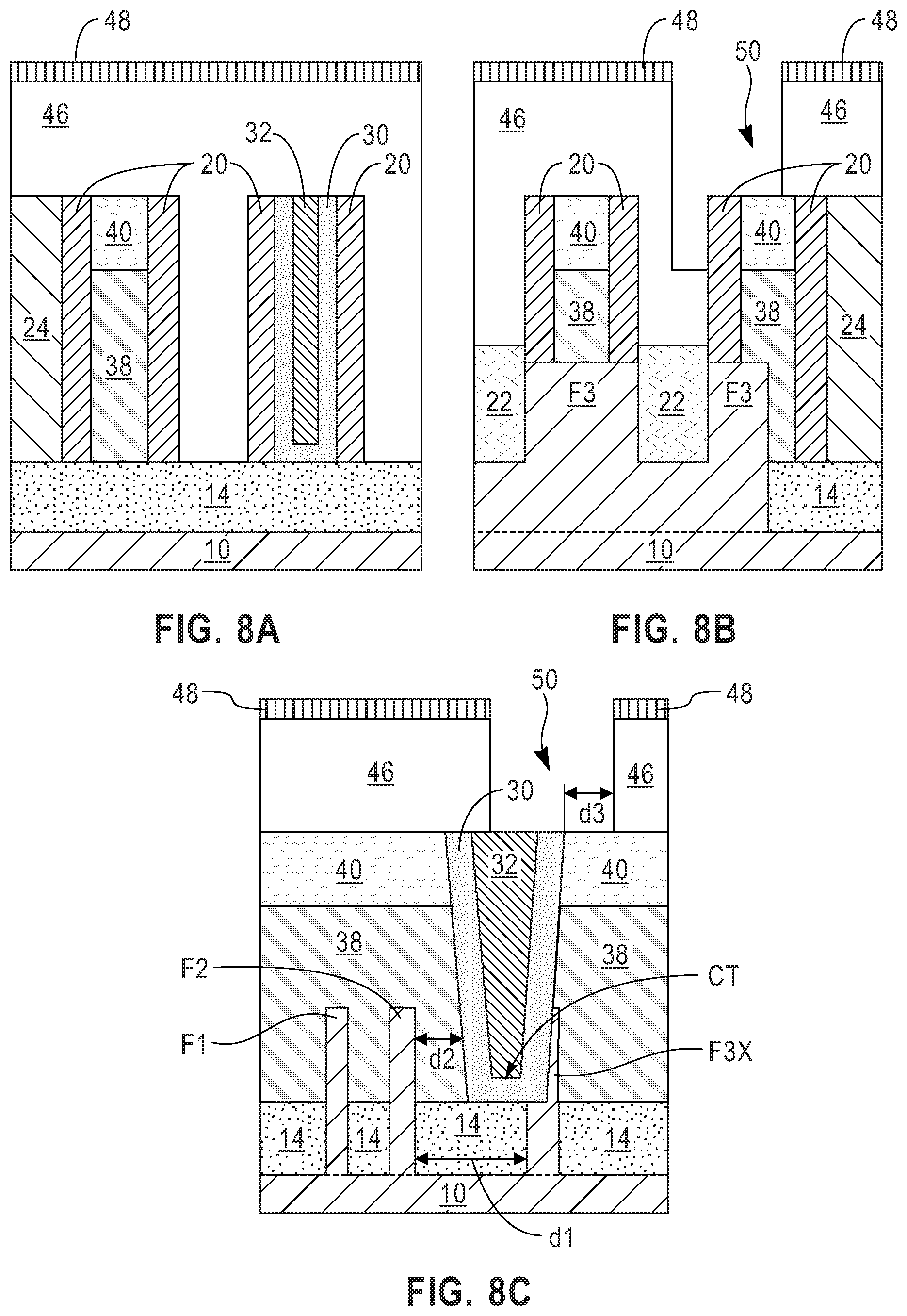 Patent US11784125 Figure 8 – Wrap around cross-couple contact structure with enhanced gate contact size