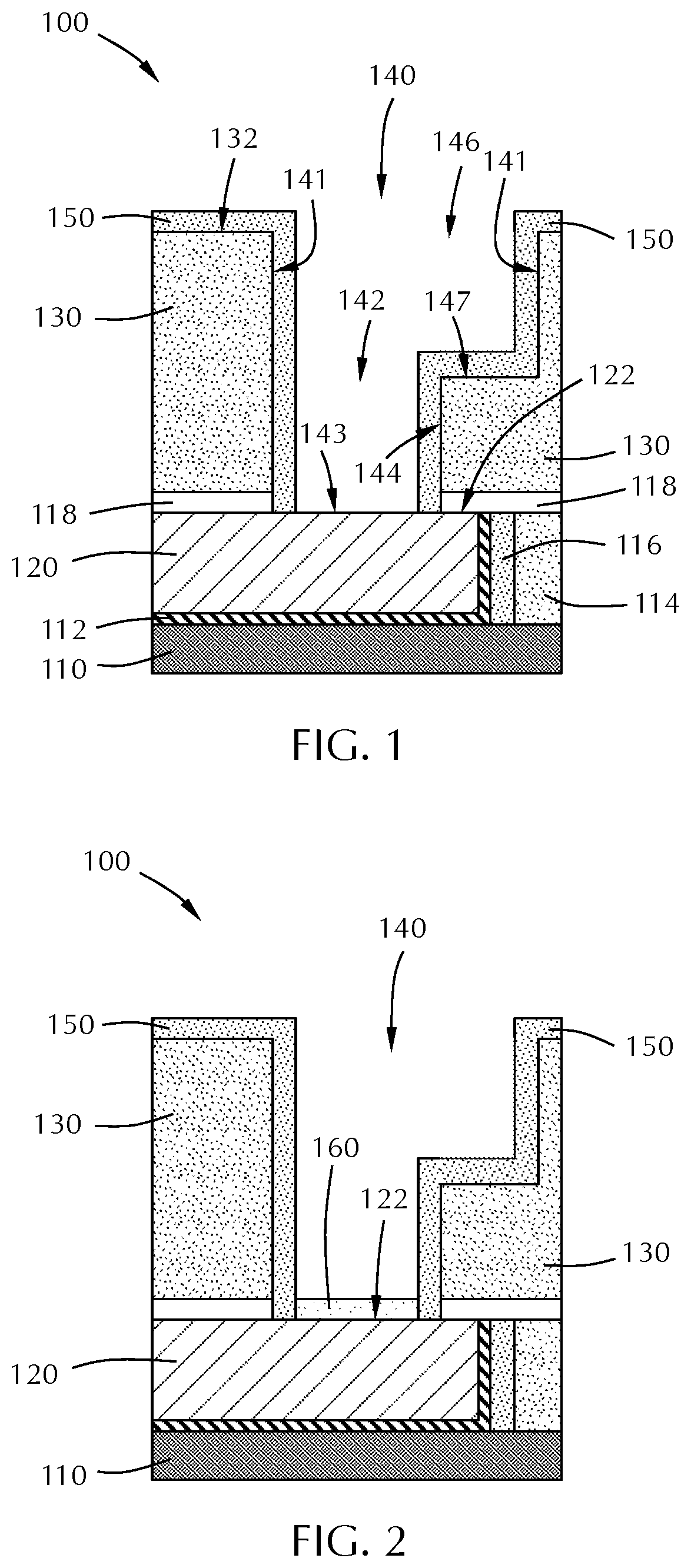 Patent US11784127 Figure 1 – Ruthenium liner and cap for back-end-of-line