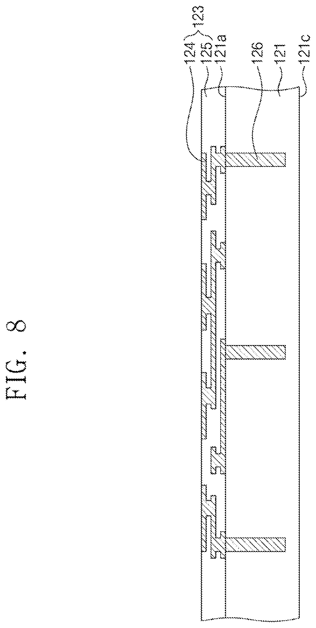 Patent US11784129 Figure 8 – Semiconductor package and method of fabricating the same