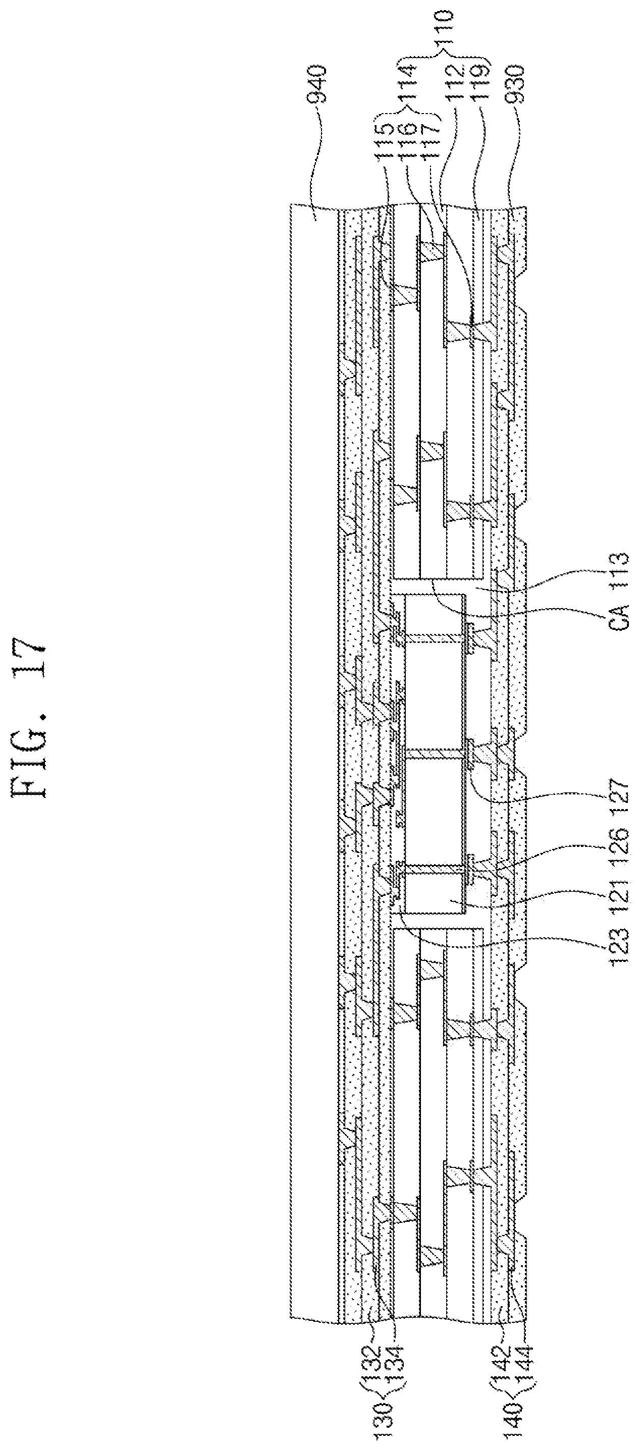 Patent US11784129 Figure 17 – Semiconductor package and method of fabricating the same