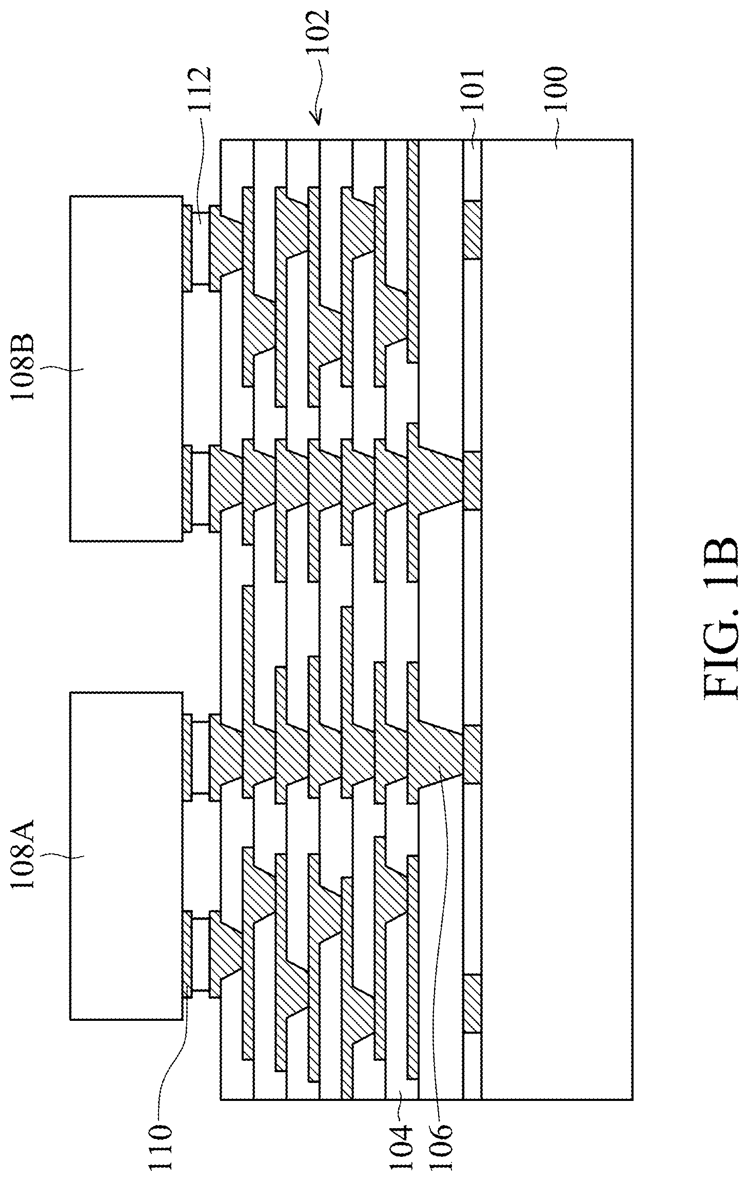 Patent US11784130 Figure 2 – Structure and formation method of package with underfill