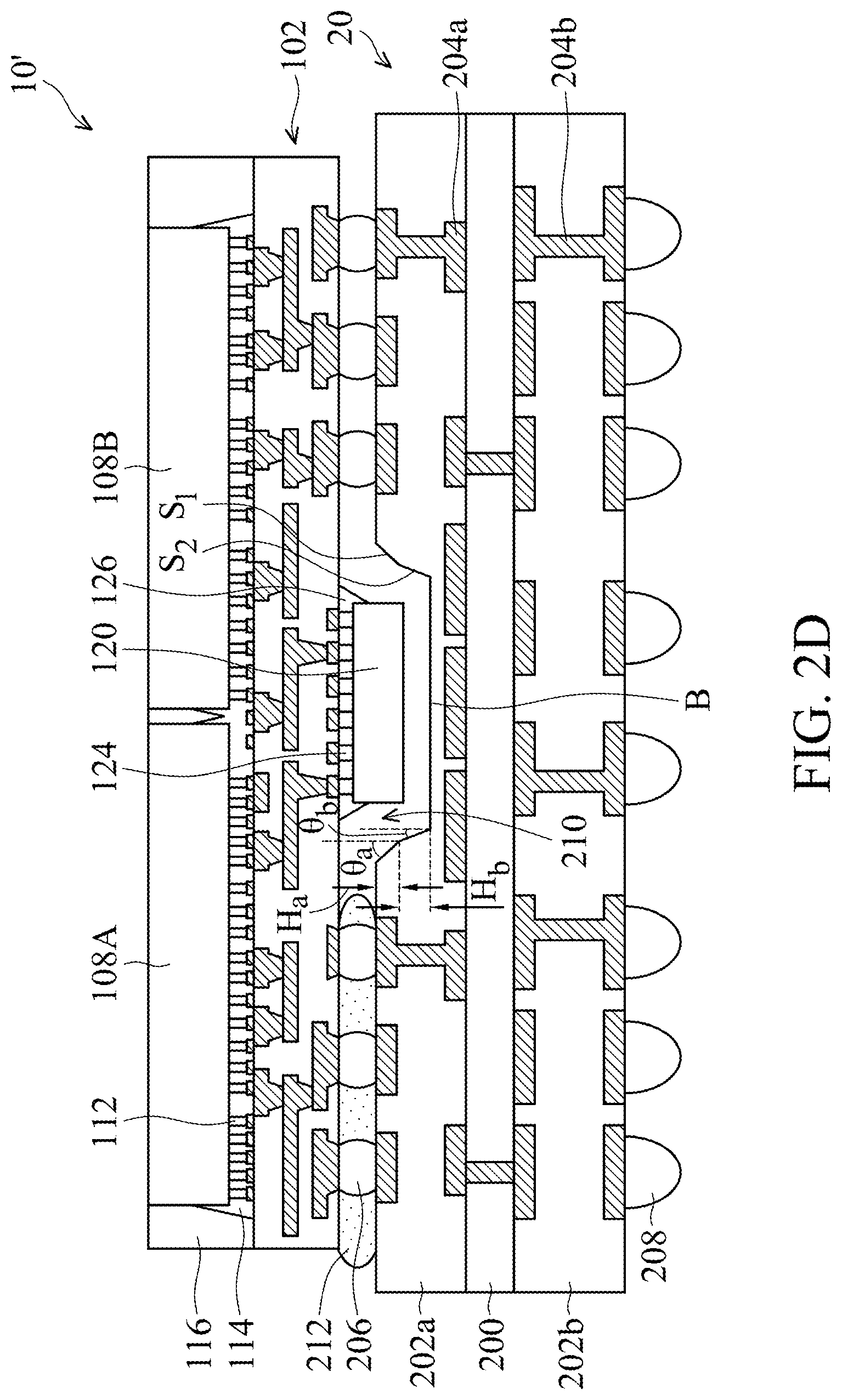 Patent US11784130 Figure 10 – Structure and formation method of package with underfill