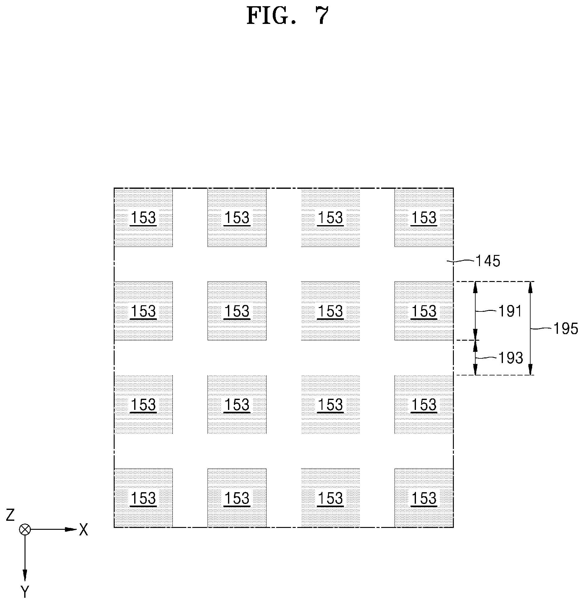 Patent US11784131 Figure 7 – Interposer and semiconductor package including the same