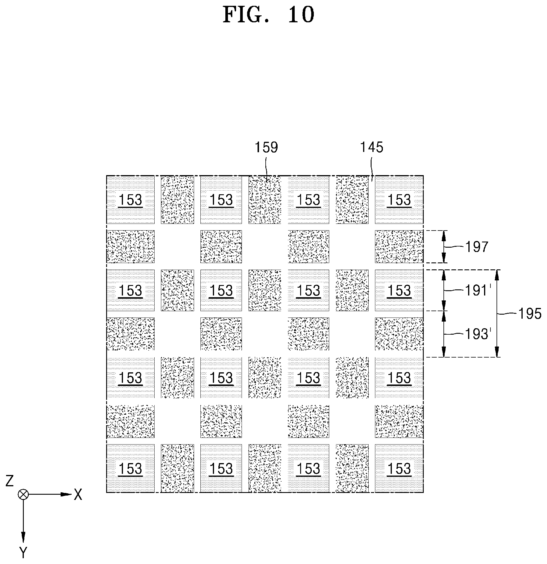 Patent US11784131 Figure 10 – Interposer and semiconductor package including the same