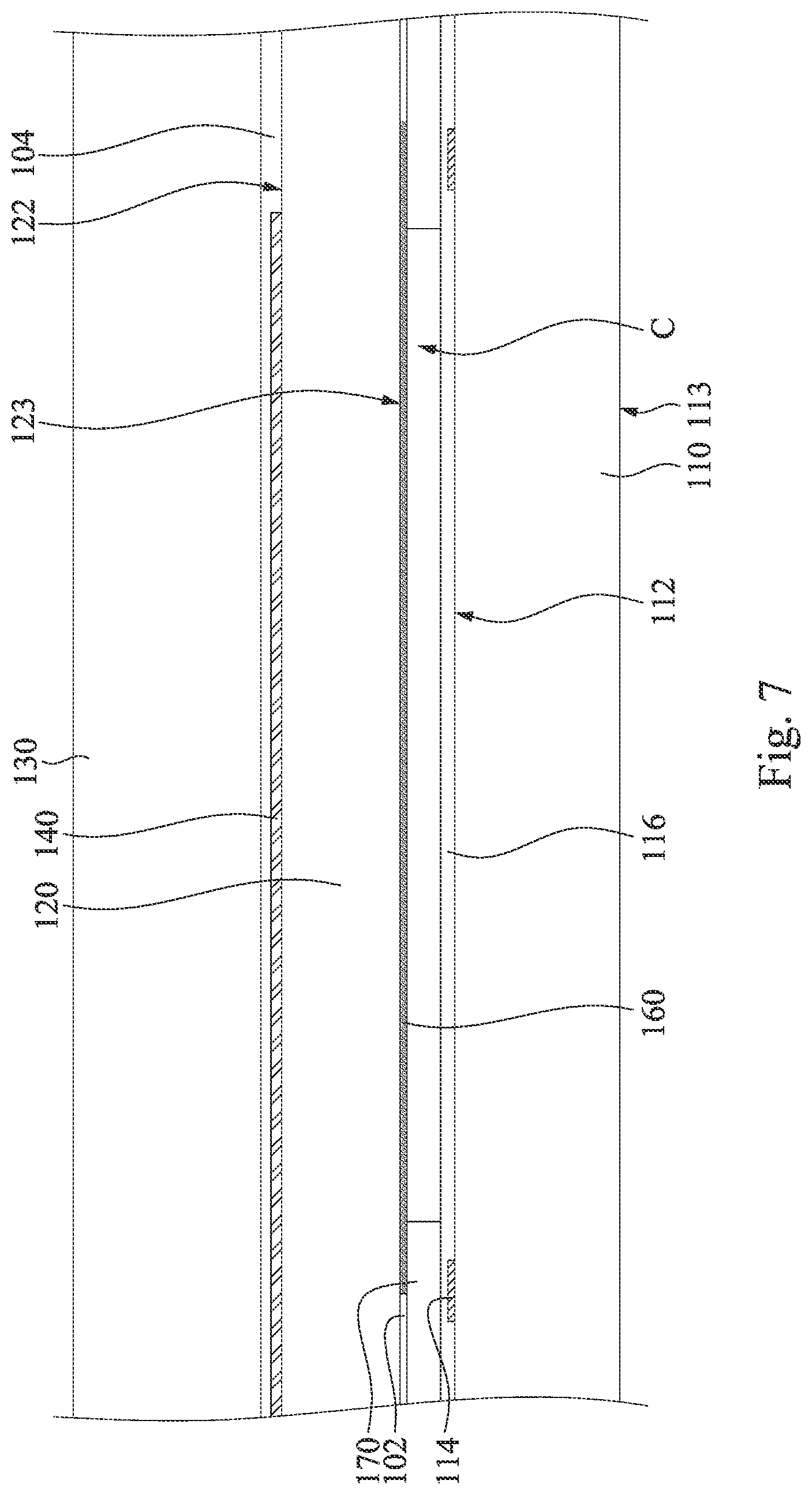 Patent US11784134 Figure 7 – Chip package and manufacturing method thereof