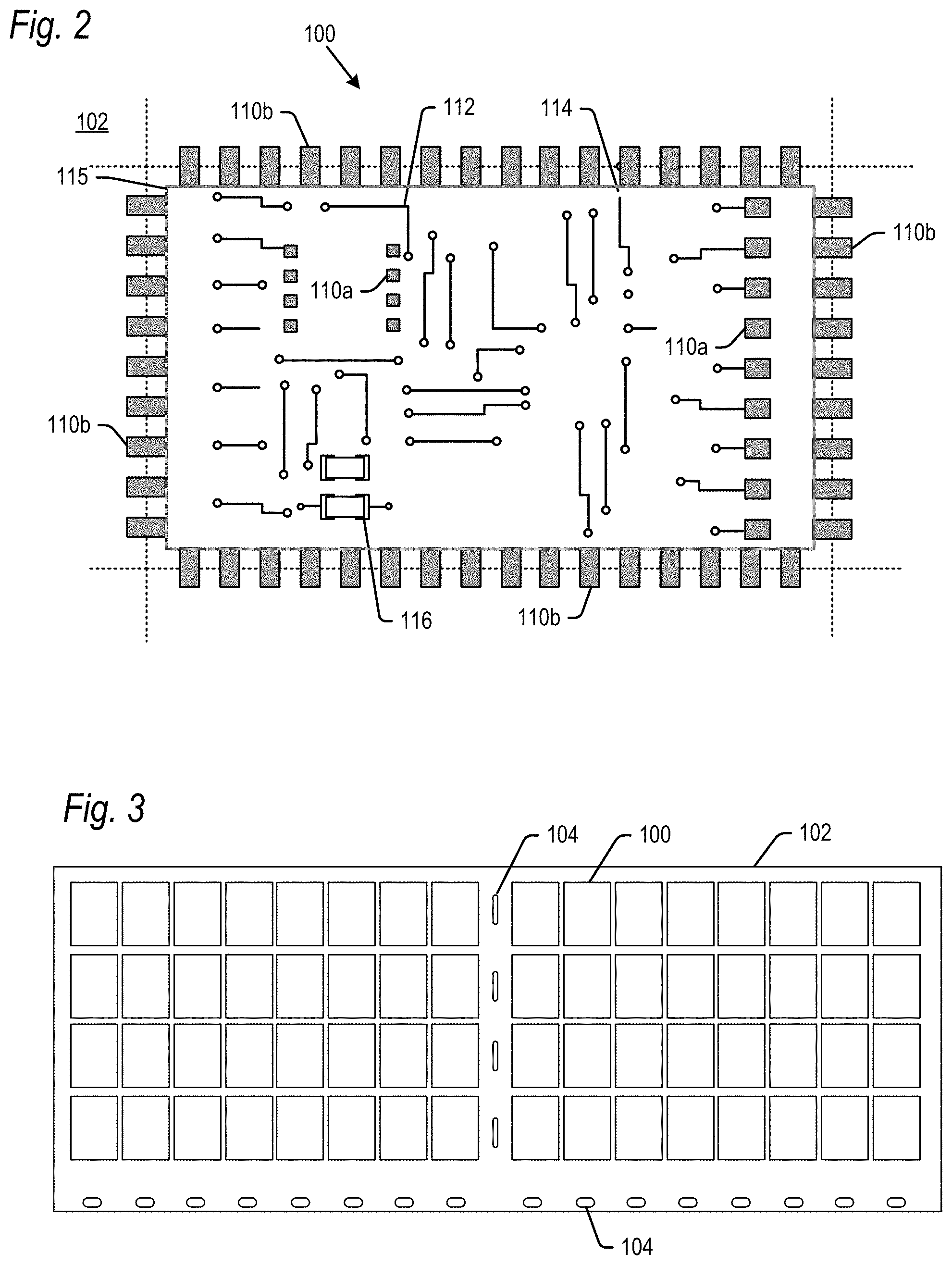 Patent US11784135 Figure 2 – Semiconductor device including conductive bumps to improve EMI/RFI shielding