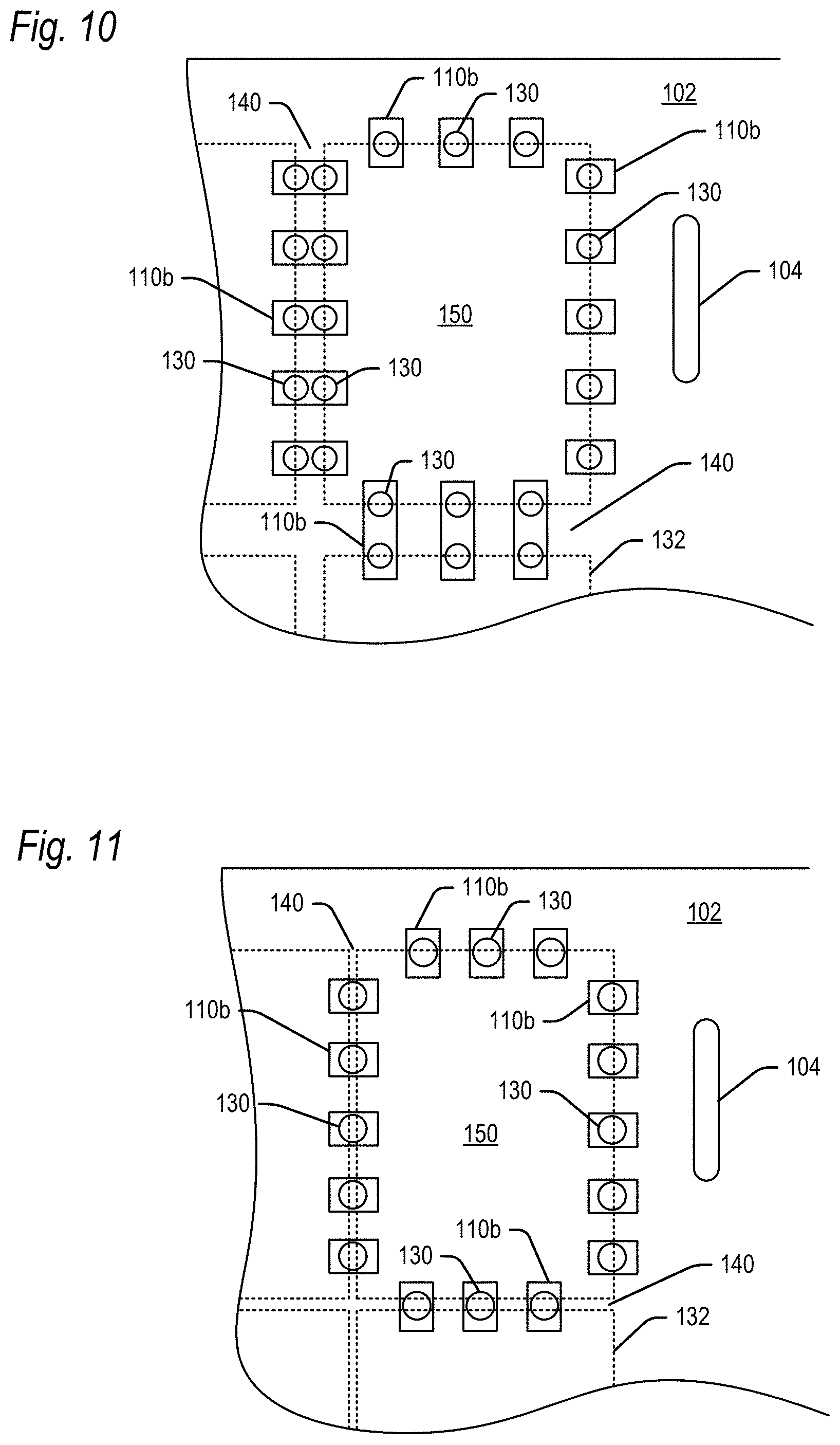 Patent US11784135 Figure 6 – Semiconductor device including conductive bumps to improve EMI/RFI shielding