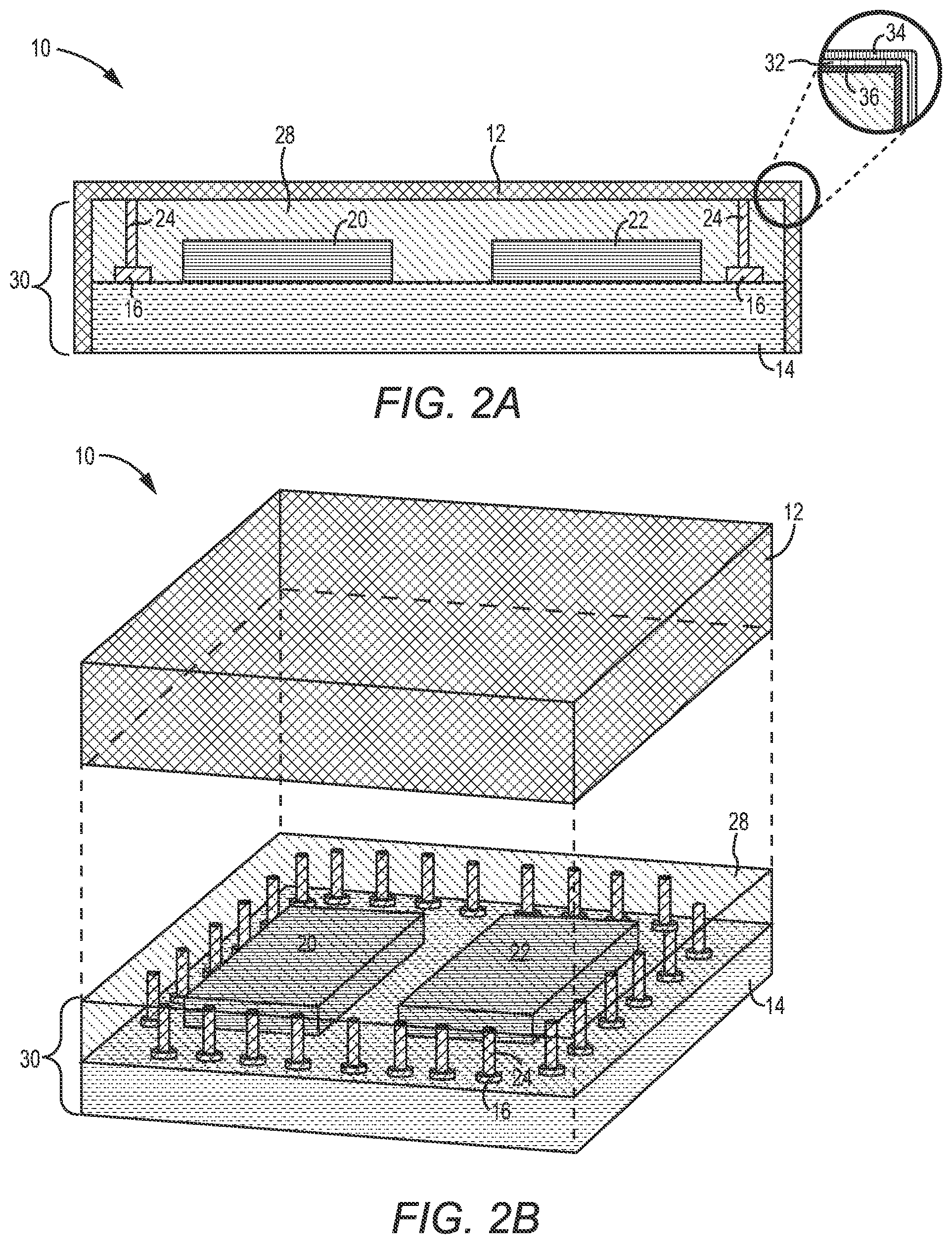 Patent US11784136 Figure 2 – Integrated module with electromagnetic shielding