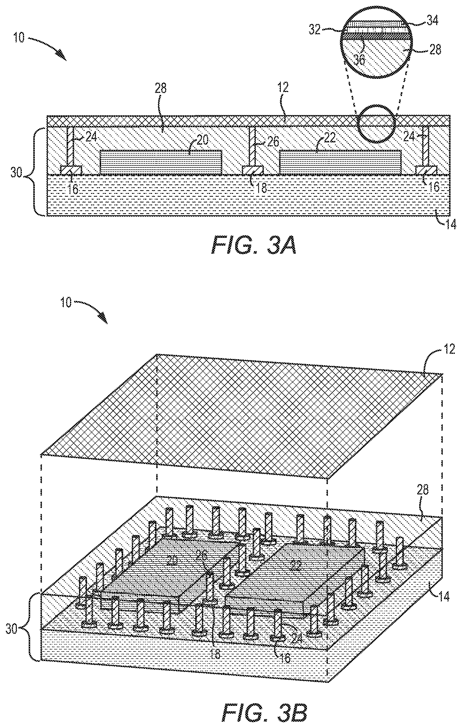 Patent US11784136 Figure 3 – Integrated module with electromagnetic shielding
