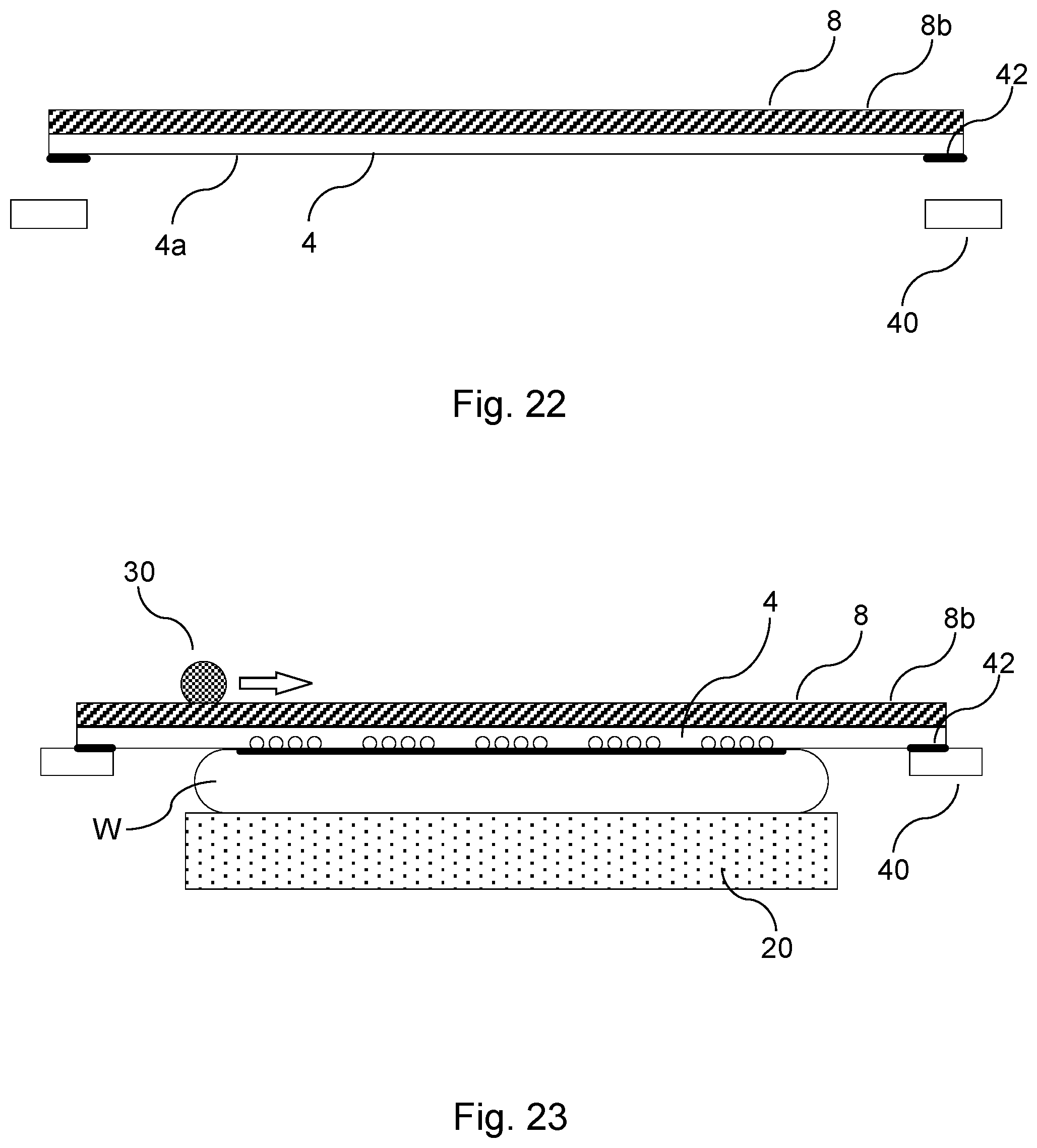 Patent US11784138 Figure 9 – Wafer processing with a protective film and peripheral adhesive