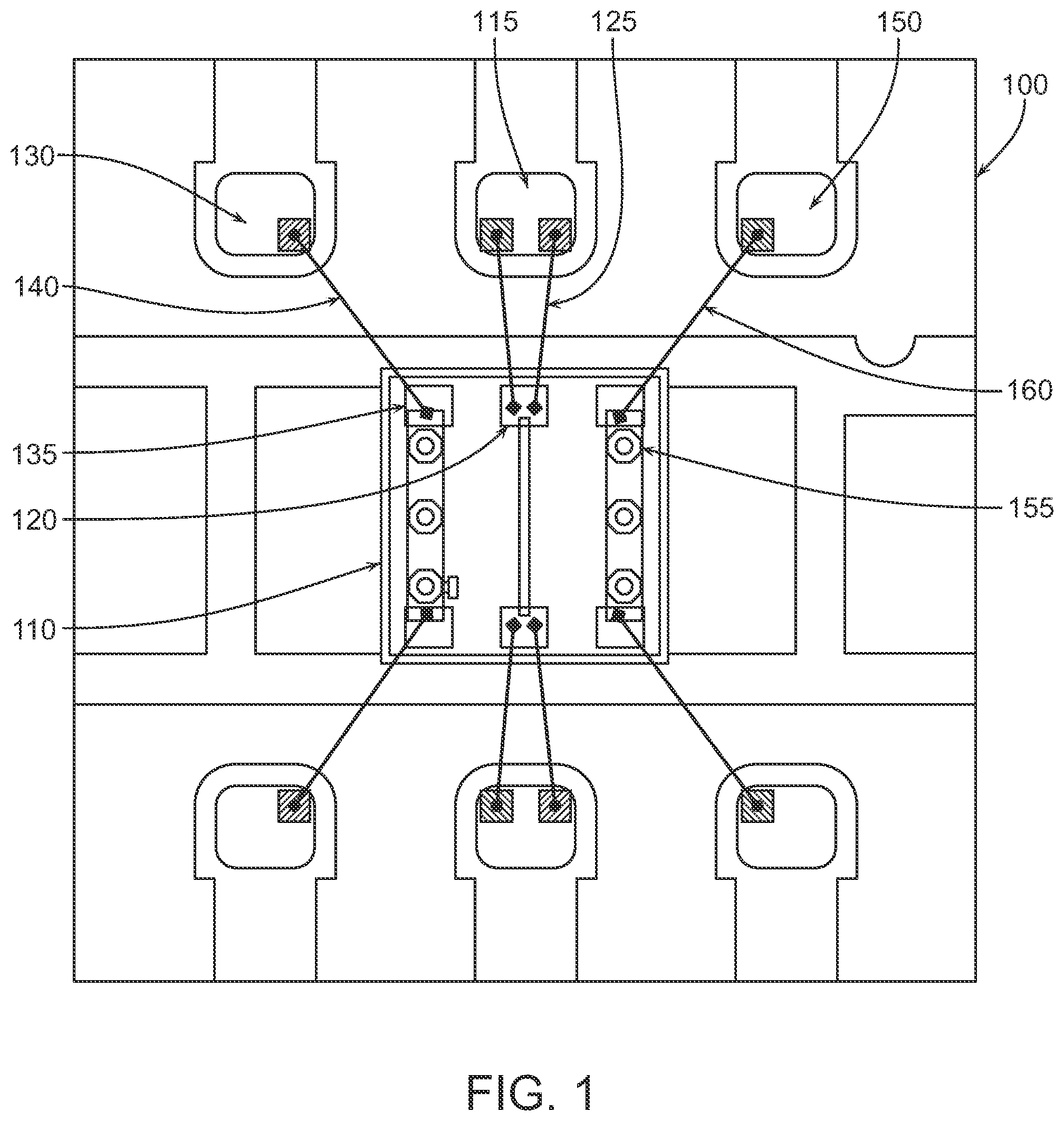 Patent US11784146 Figure 1 – Method and apparatus for a ground wire bonding attachment in MMIC devices