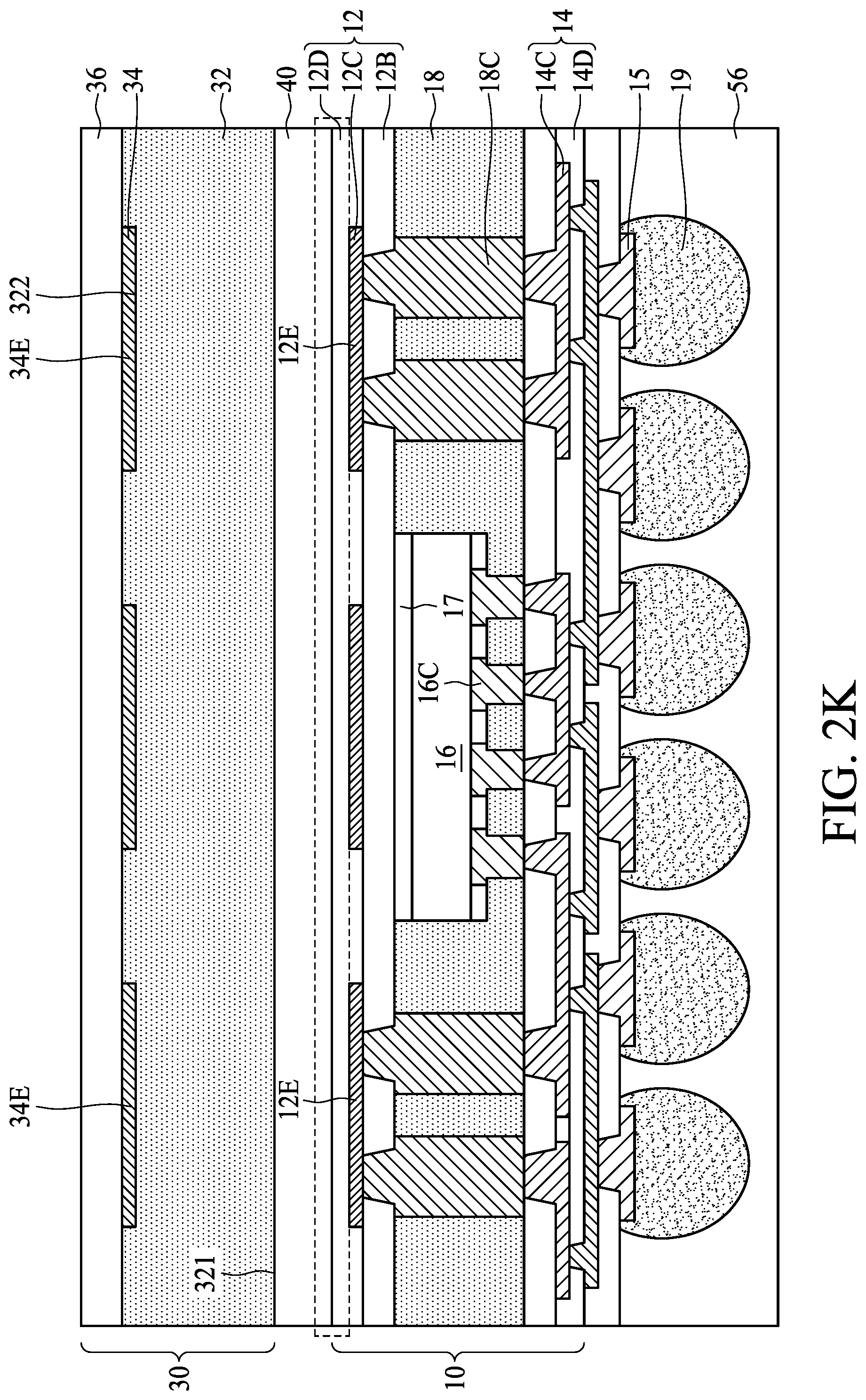 Patent US11784152 Figure 13 – Semiconductor device package and method for manufacturing the same