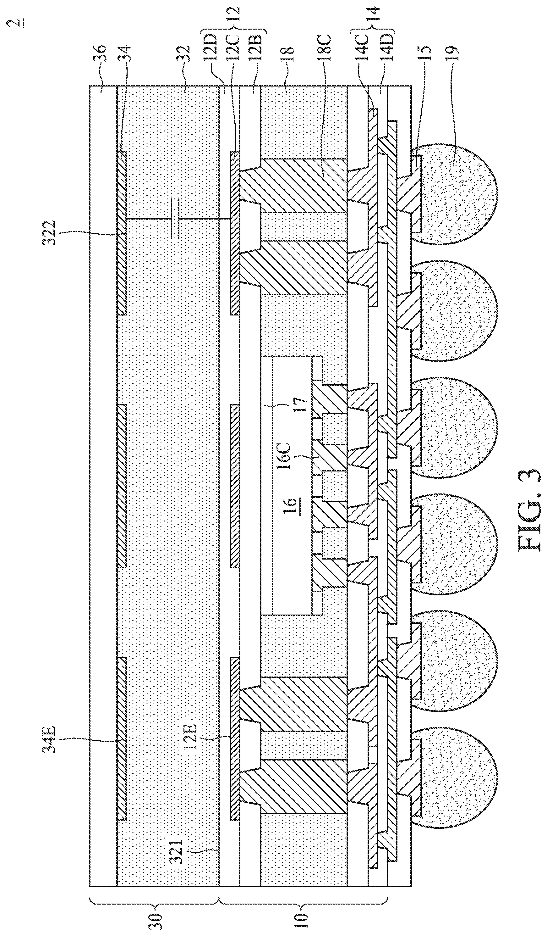 Patent US11784152 Figure 14 – Semiconductor device package and method for manufacturing the same