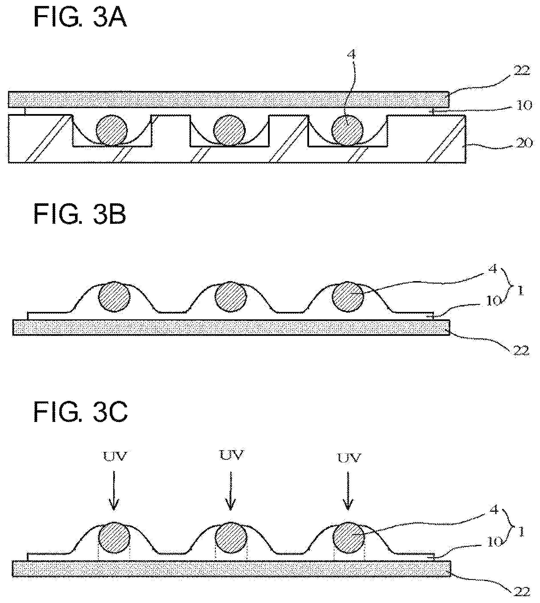 Patent US11784154 Figure 3 – Anisotropic conductive film and method of producing the same