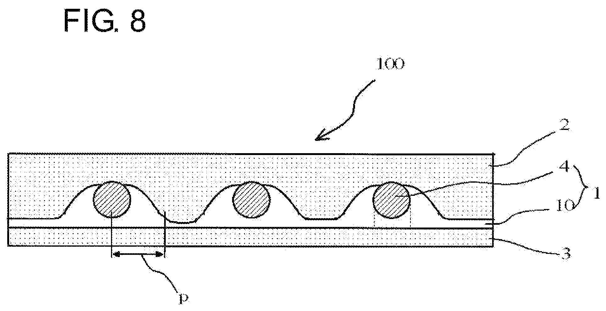 Patent US11784154 Figure 7 – Anisotropic conductive film and method of producing the same
