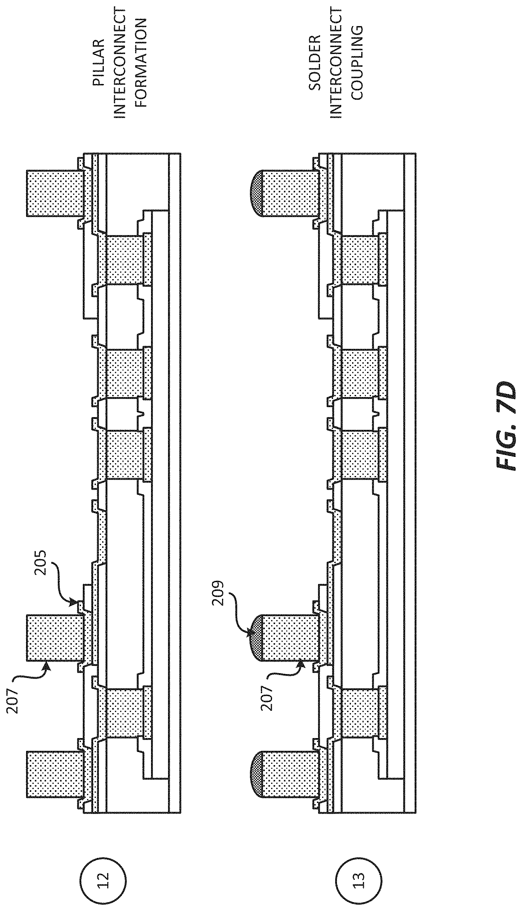 Patent US11784157 Figure 10 – Package comprising integrated devices coupled through a metallization layer