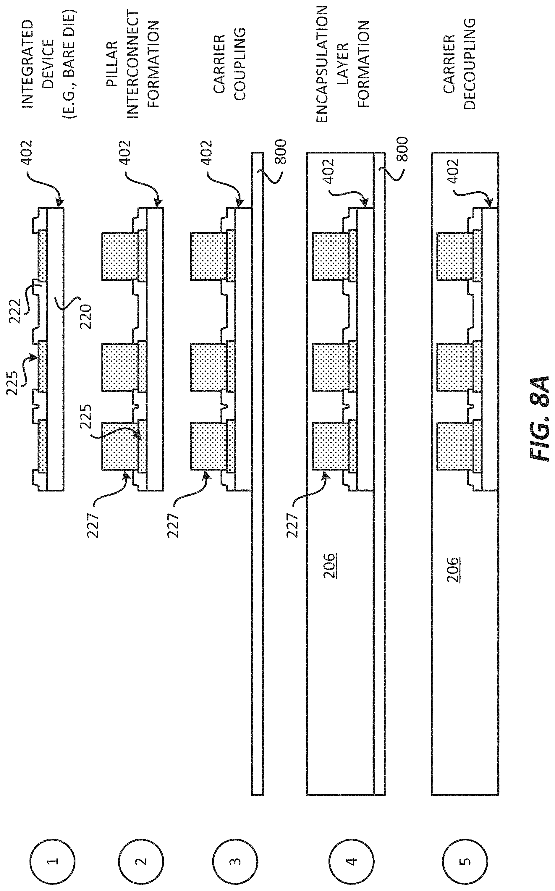 Patent US11784157 Figure 12 – Package comprising integrated devices coupled through a metallization layer
