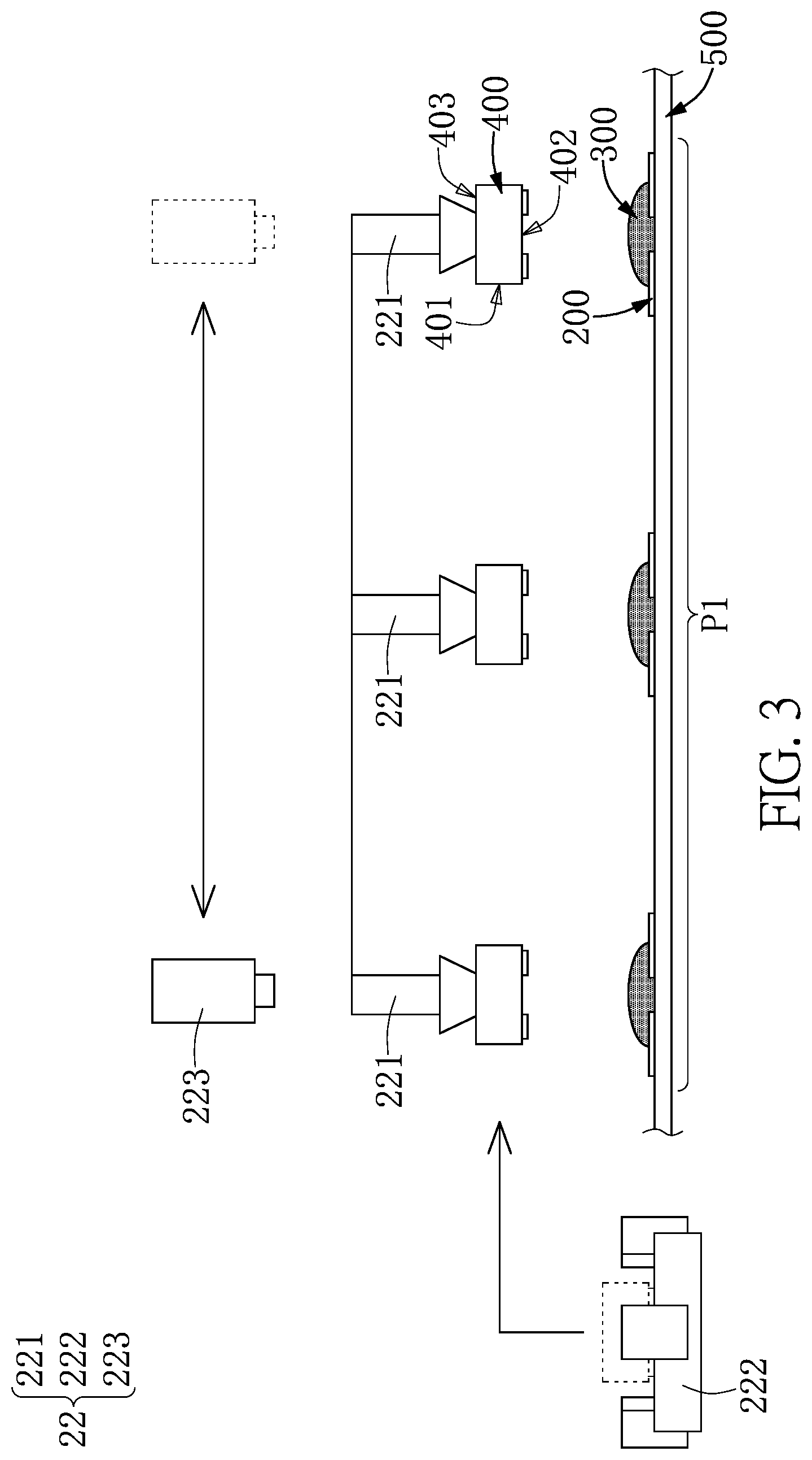 Patent US11784158 Figure 3 – Producing apparatus