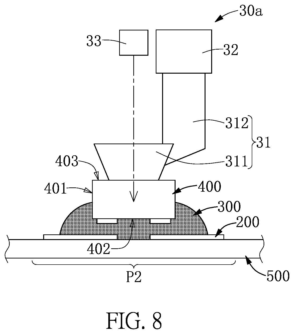 Patent US11784158 Figure 7 – Producing apparatus