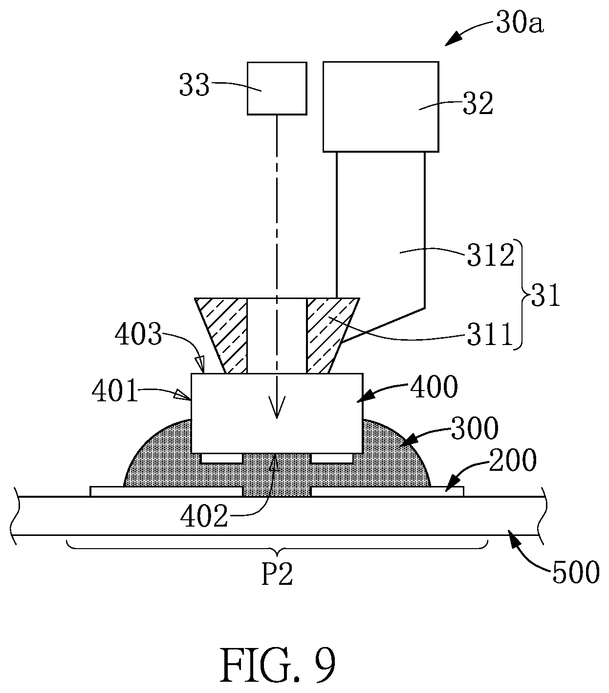 Patent US11784158 Figure 8 – Producing apparatus