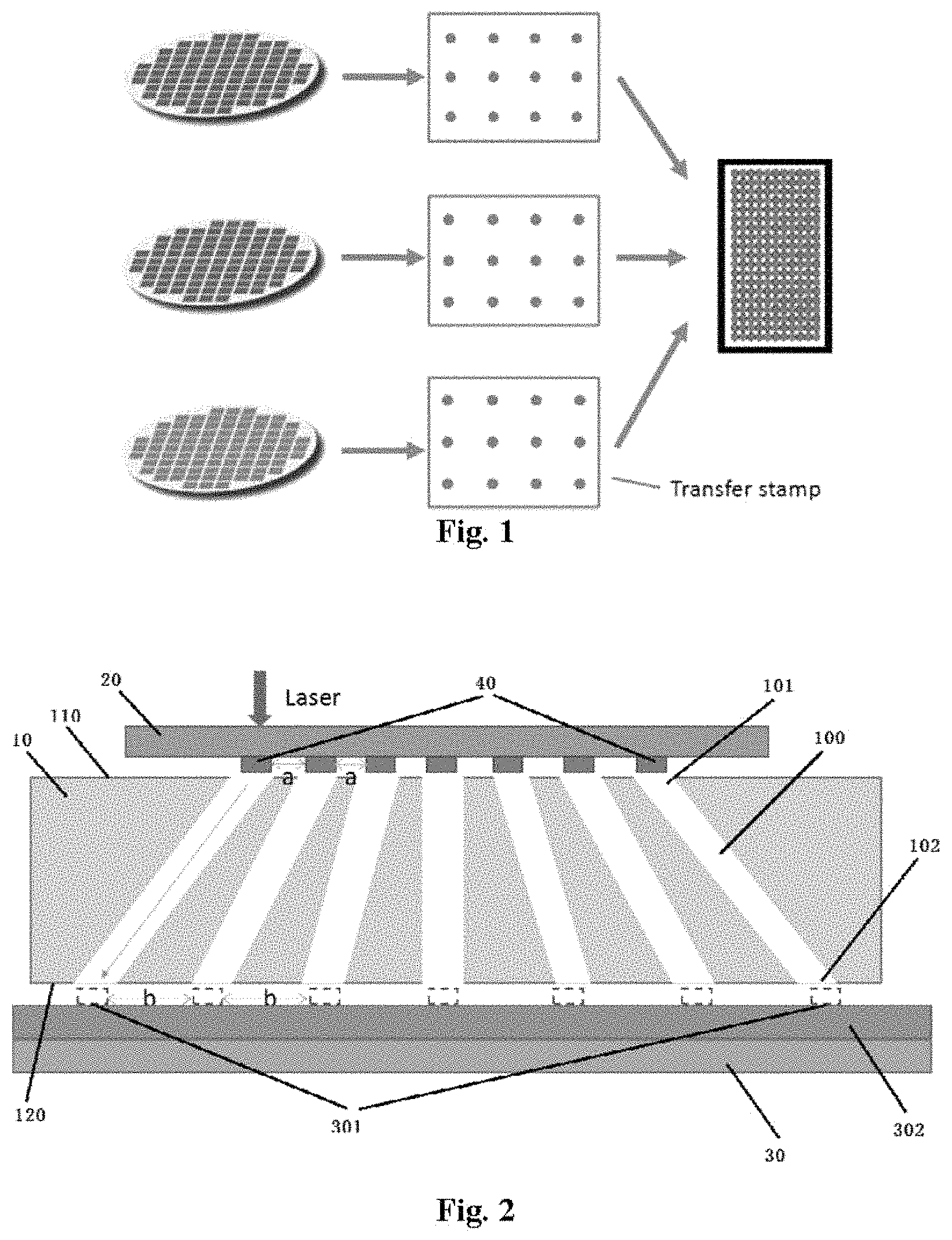 Patent US11784159 Figure 1 – Mass transfer device and mass transfer method