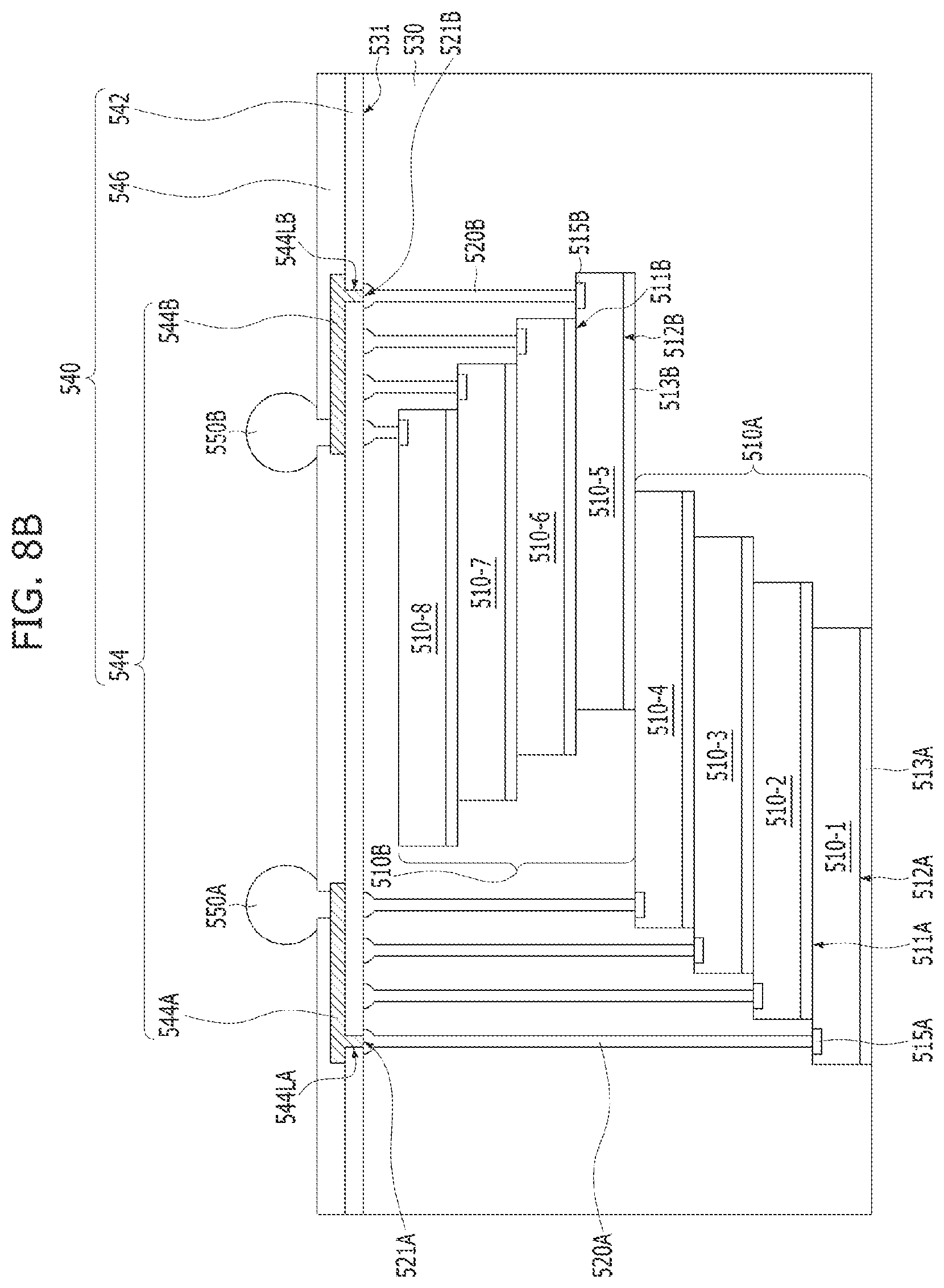 Patent US11784162 Figure 16 – Semiconductor package including vertical interconnector