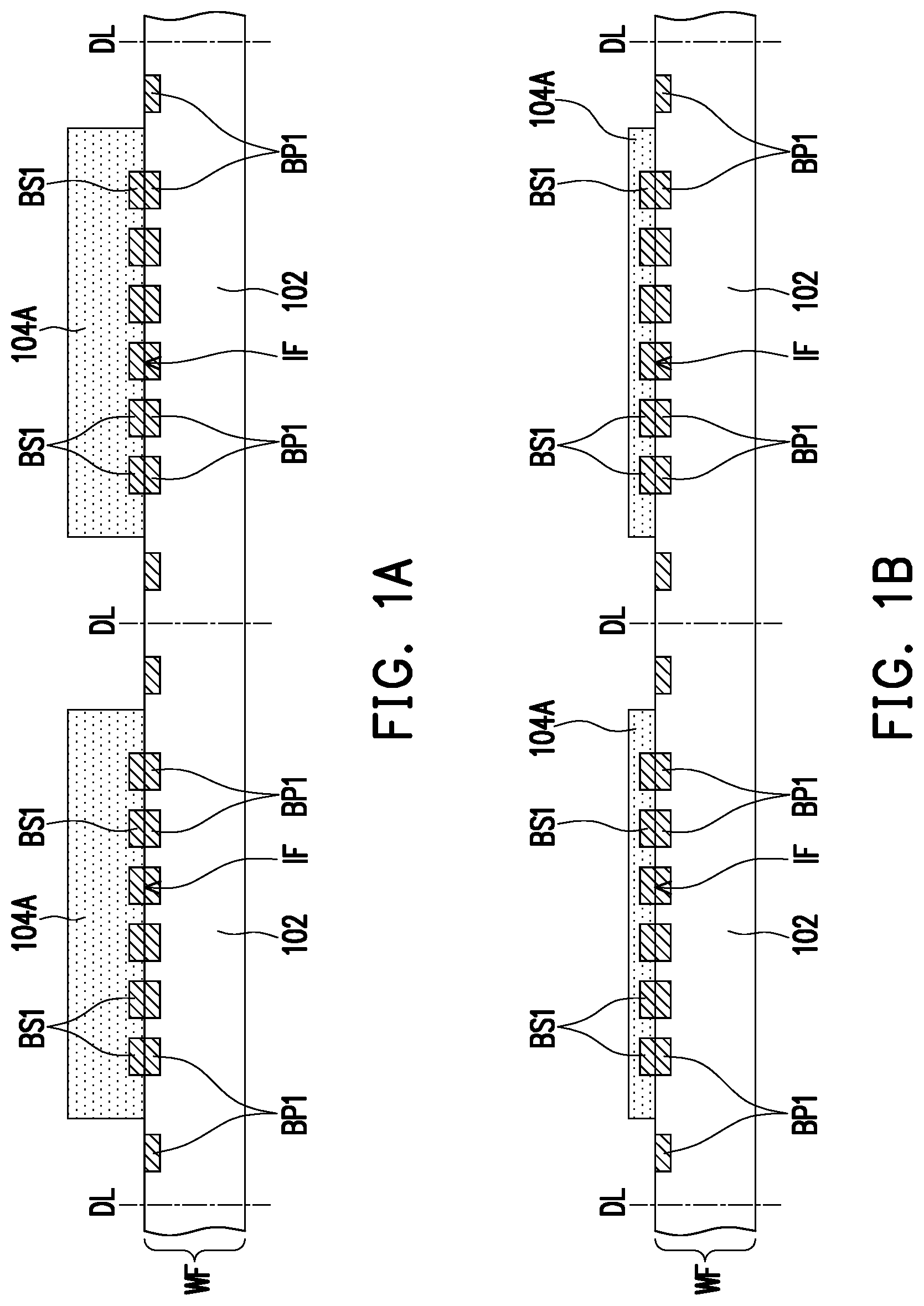 Patent US11784163 Figure 1 – Stacking structure, package structure and method of fabricating the same