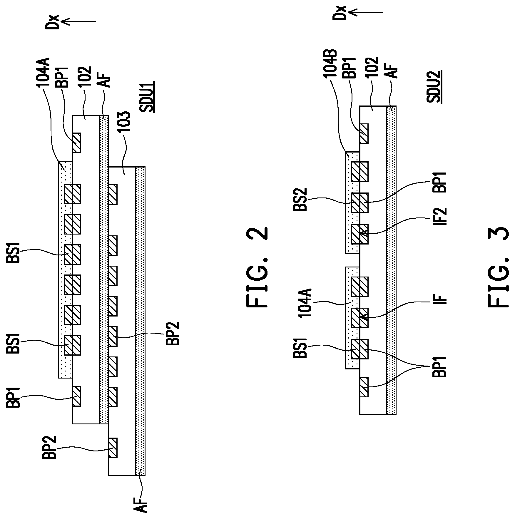 Patent US11784163 Figure 4 – Stacking structure, package structure and method of fabricating the same