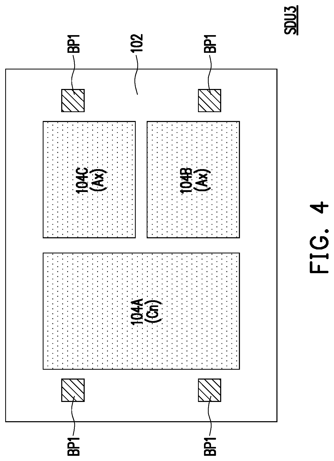 Patent US11784163 Figure 5 – Stacking structure, package structure and method of fabricating the same