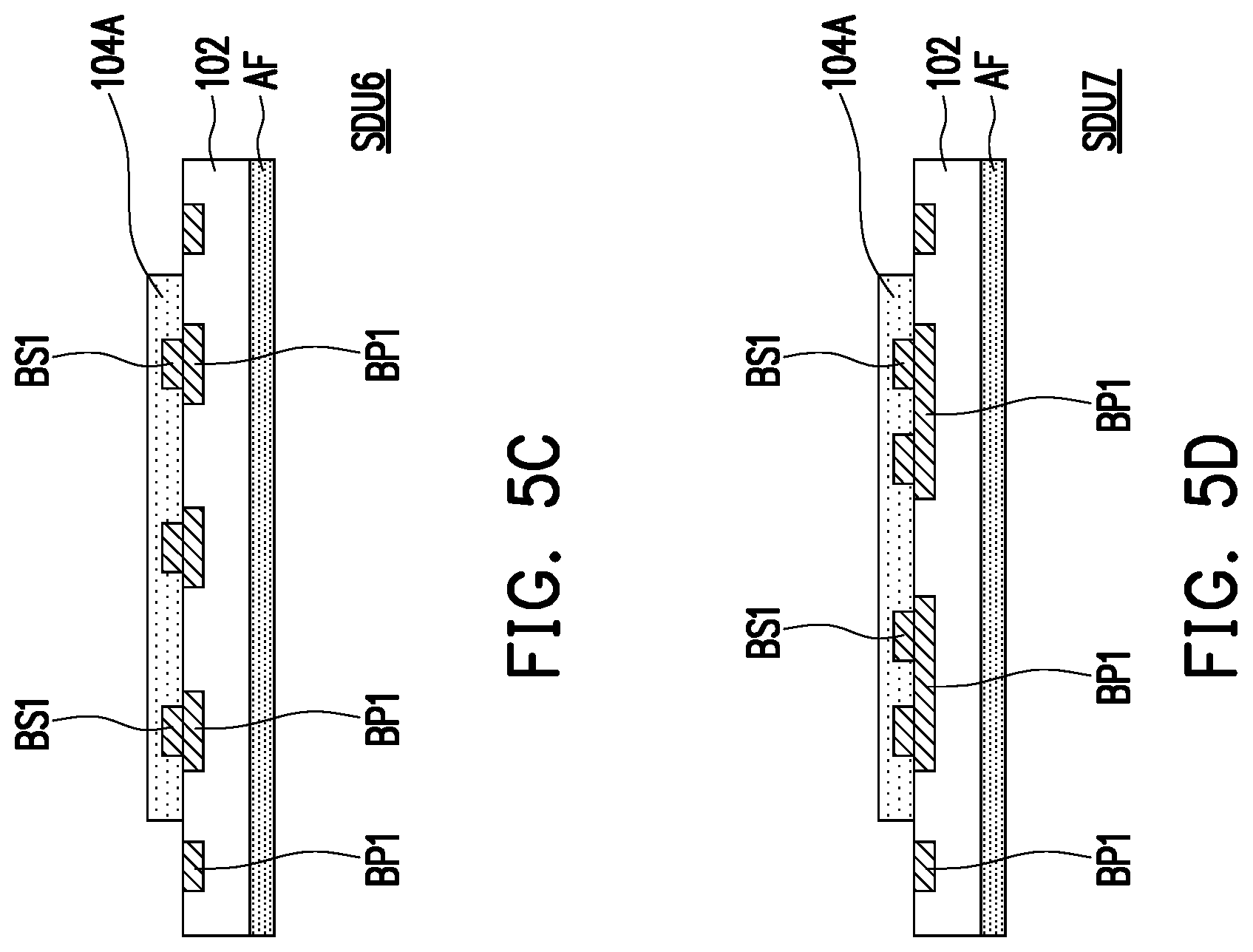 Patent US11784163 Figure 7 – Stacking structure, package structure and method of fabricating the same