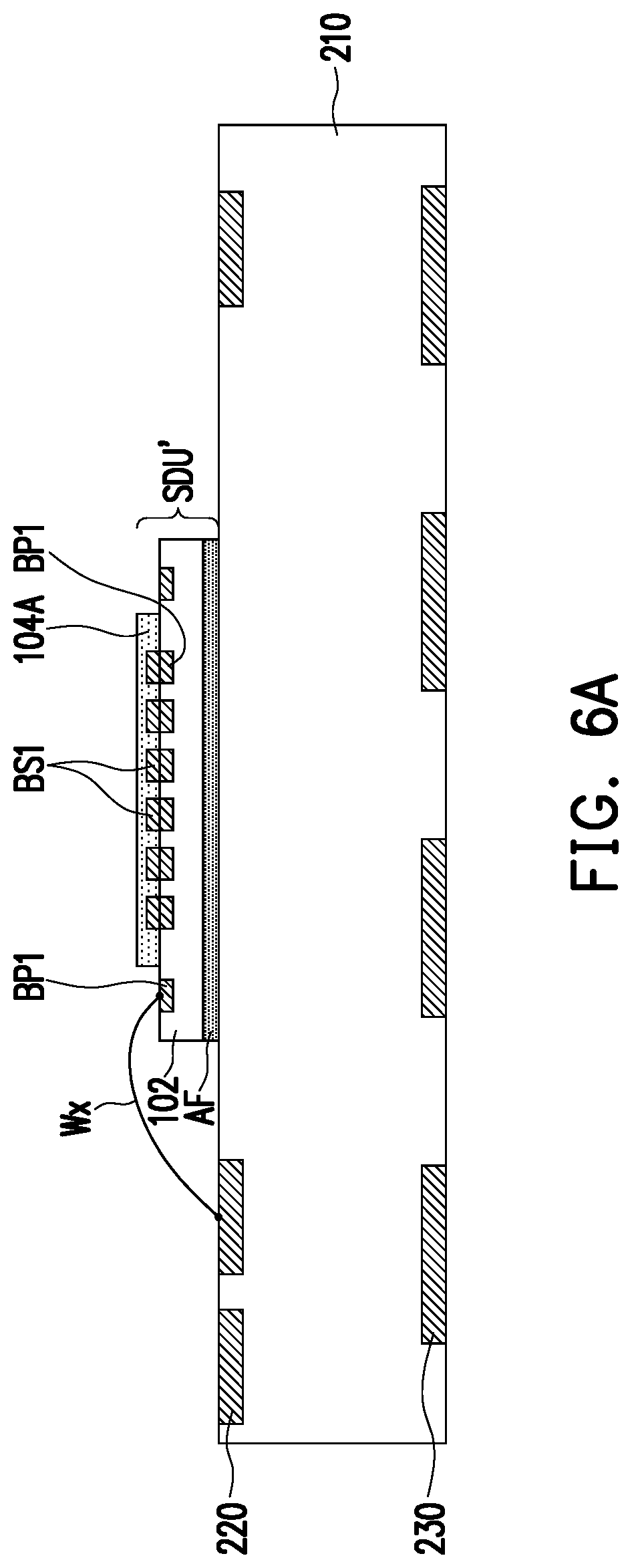 Patent US11784163 Figure 8 – Stacking structure, package structure and method of fabricating the same