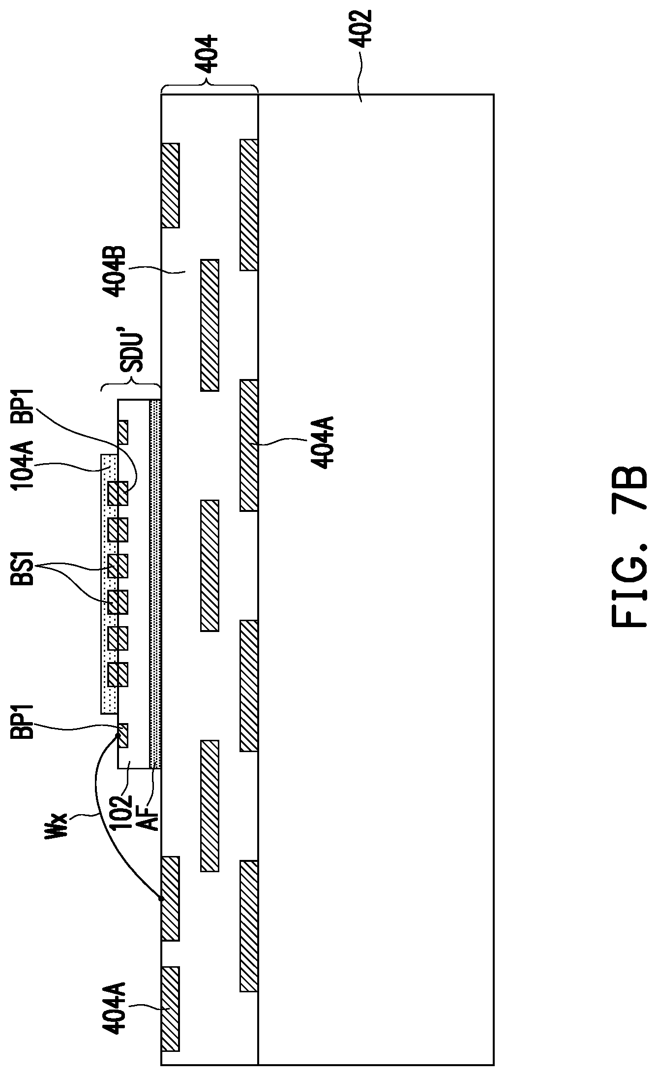 Patent US11784163 Figure 13 – Stacking structure, package structure and method of fabricating the same